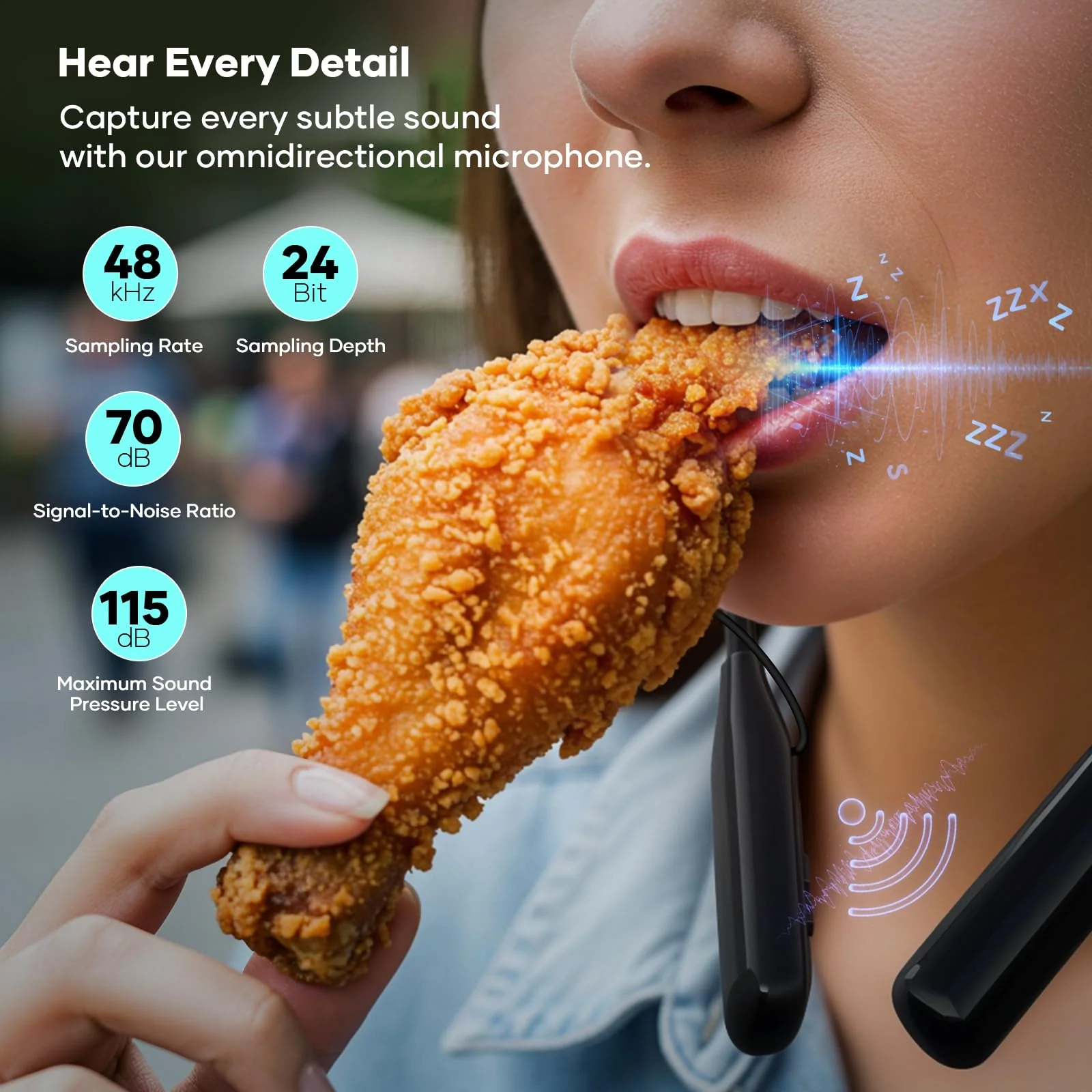 Wireless Neckband Microphone Headset Kit with in-Ear Monitor, Remote Audio Mixer, Bluetooth Music, Voice Changer, All-in-One for Streaming & Podcasting, Compatible with iPhone & Android - Image 6