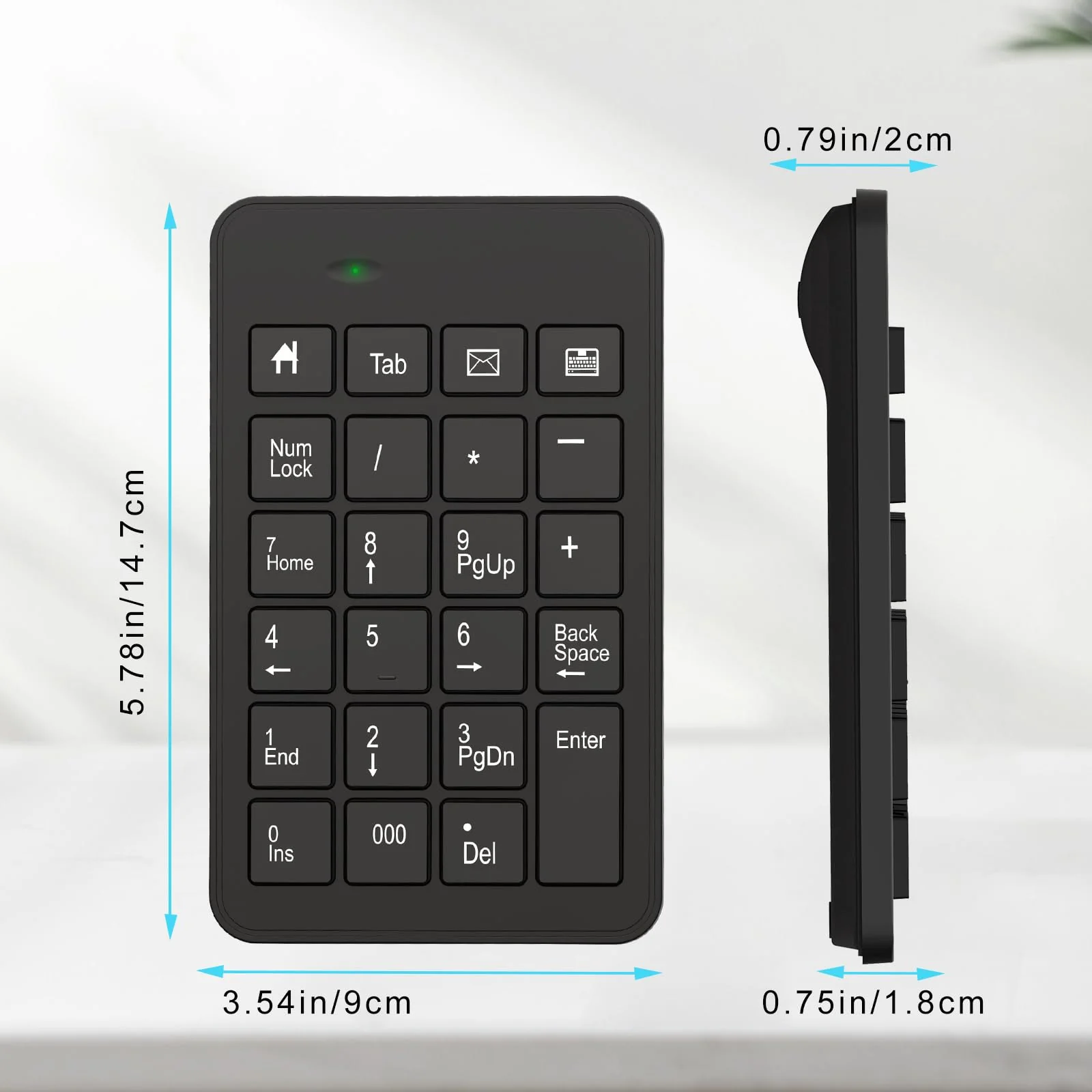 Wireless Number Pad with Battery, Enhanced Efficiency with 23 Keys Numeric Keypad Upgraded Version of 10 key USB Keyboard Financial Accounting Numpad for Laptop, PC, Notebook, Desktop,Surface Pro 2.4GWireless - Image 6
