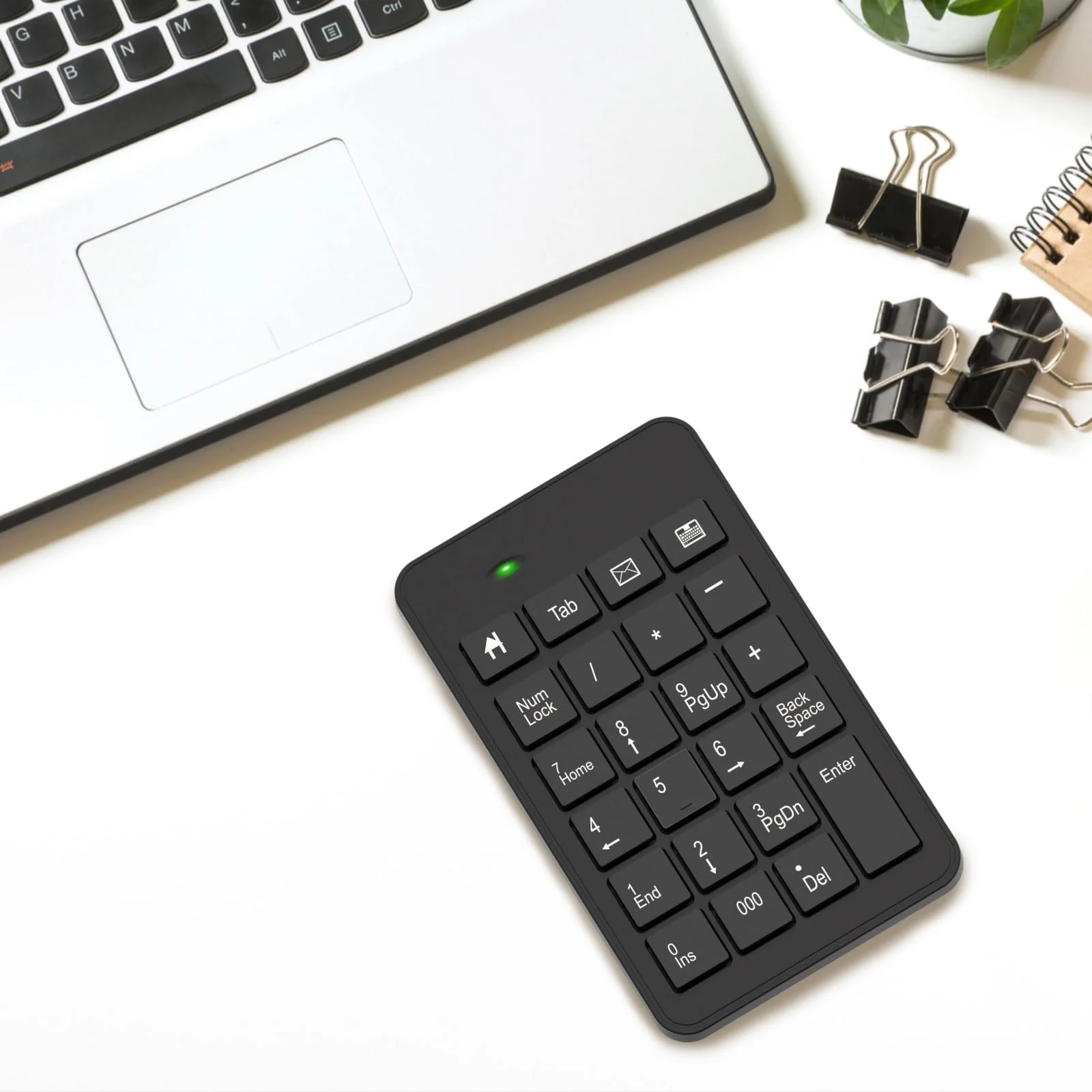 Wireless Number Pad with Battery, Enhanced Efficiency with 23 Keys Numeric Keypad Upgraded Version of 10 key USB Keyboard Financial Accounting Numpad for Laptop, PC, Notebook, Desktop,Surface Pro 2.4GWireless - Image 7