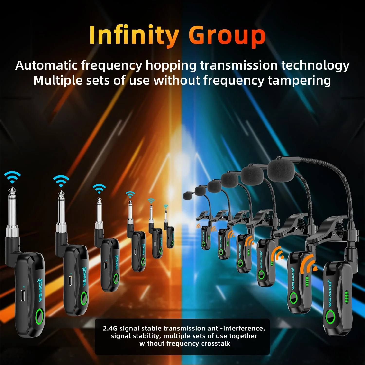 Wireless Saxophone Microphone System, Clip-On Instrument Mic for Saxophone Trumpet Trombone Flute, Unidirectional Gooseneck Pickup, 360° Adjustable Clip, Low Latency Long Battery for Performance - Image 9