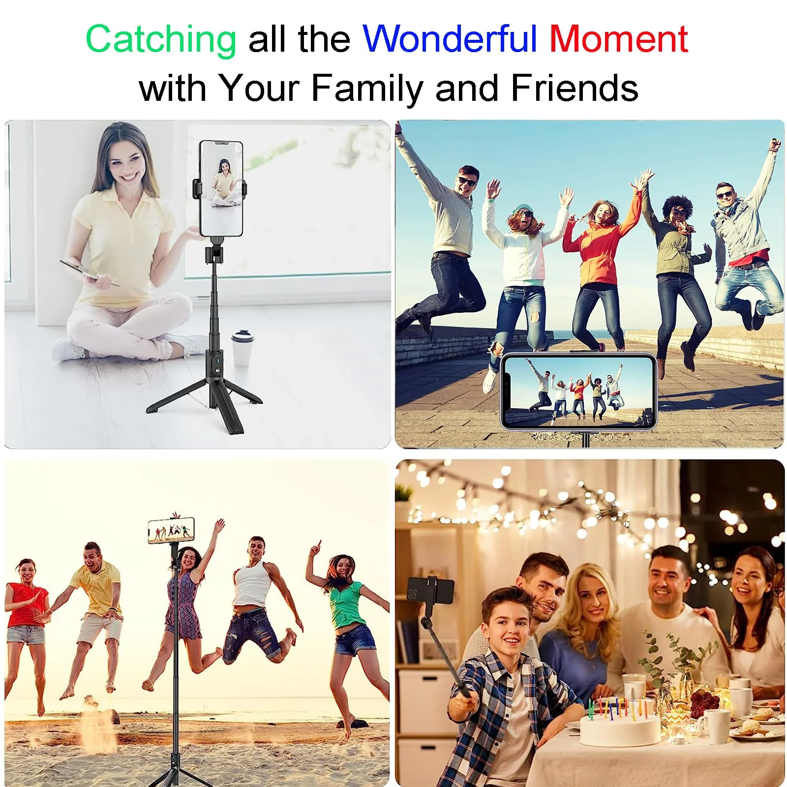 Wireless Smartphone Camera Remote Control (3 Pack) for Photos & Videos, Bluetooth Remote Shutter for iPhone/Android/iPad/Tablets with Adjustable Wrist Strap,Selfie Clicker for Photos & Videos. Black+Black+Black - Image 6