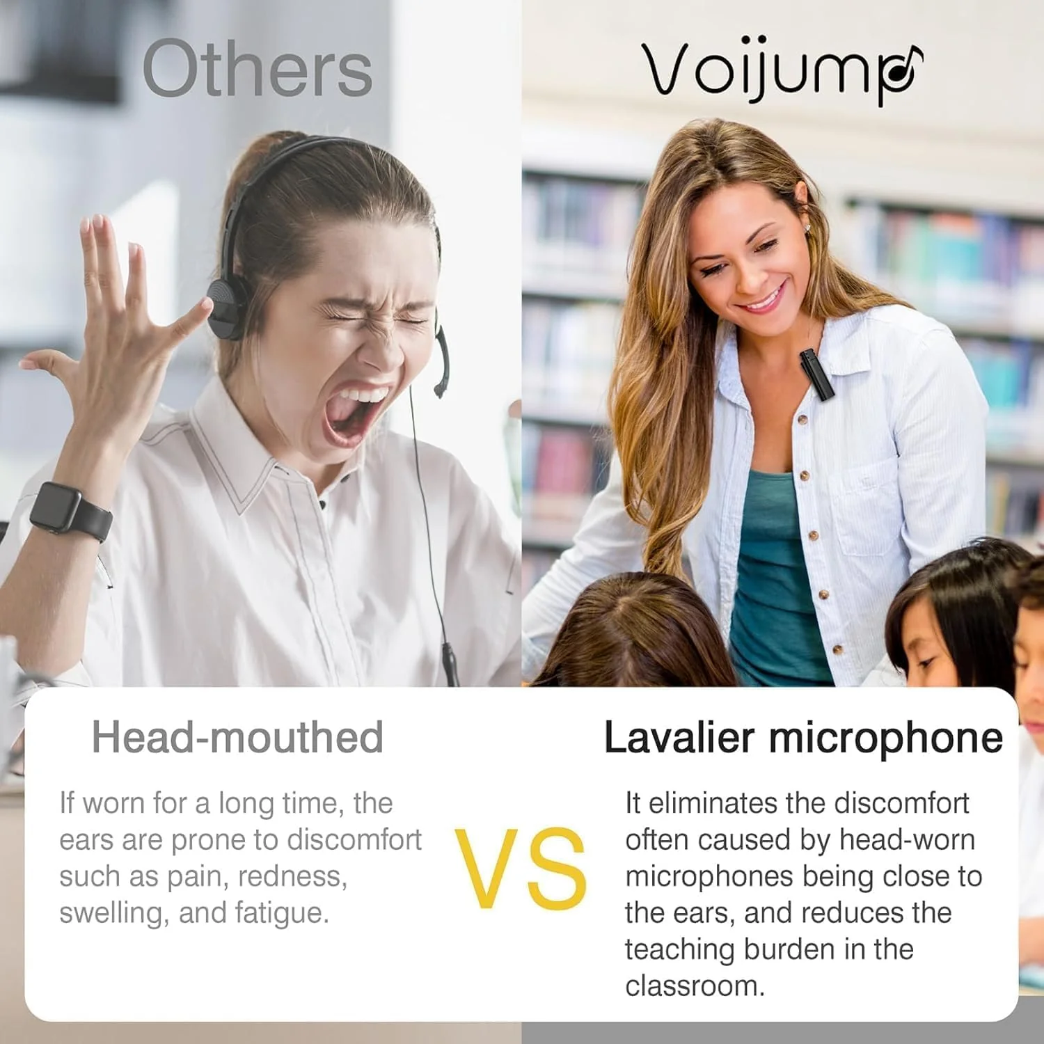 Wireless Voice Amplifier with Wireless Lavalier Microphone, PA System, Portable Speaker and Cordless Omnidirectional Microphone for Teachers, Streaming, Classroom, Lecture, Conference, Yoga, Outdoor - Image 4