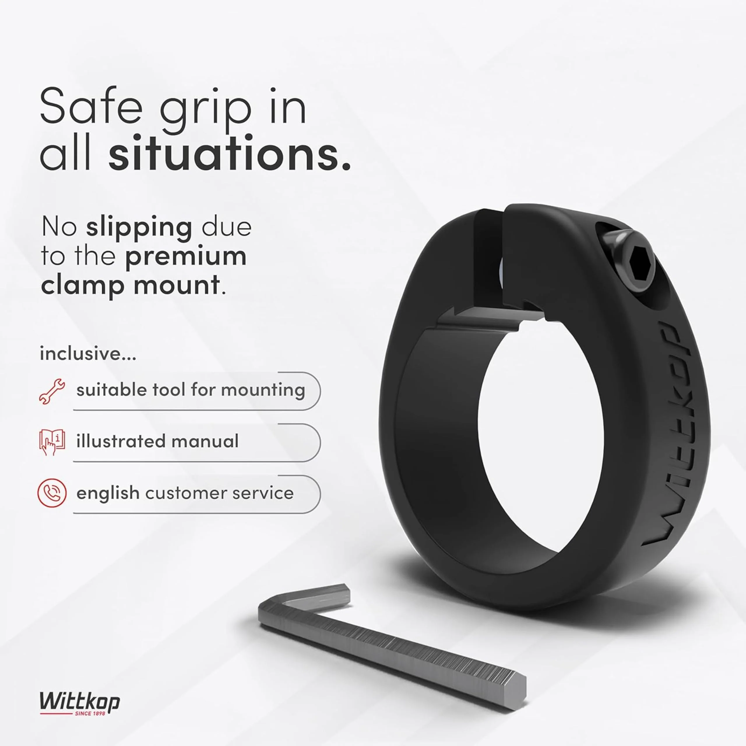 Wittkop Bike Grips With Innovative 3-Zone Design Made in Germany - Ergonomic Non-Slip Comfort and EFC Zones for Optimized Grip & Comfort - Handlebar - Image 6