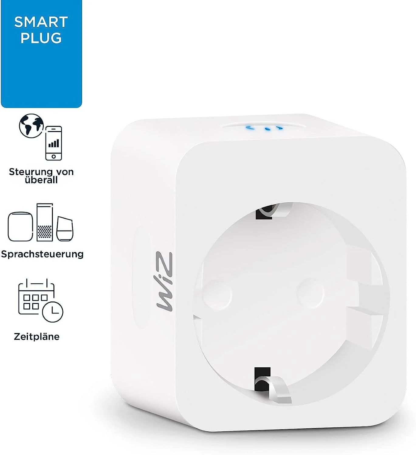 WiZ Smart Plug - Smart Plug - App / Voice Control via Wi-Fi - Single Pack - White Without power consumption meter - Image 3