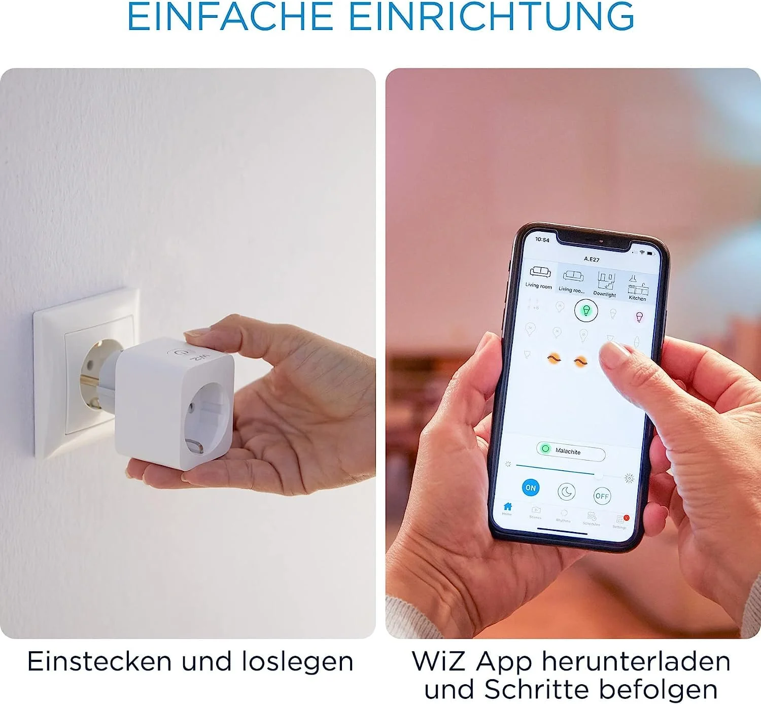 WiZ Smart Plug - Smart Plug - App / Voice Control via Wi-Fi - Single Pack - White Without power consumption meter - Image 5