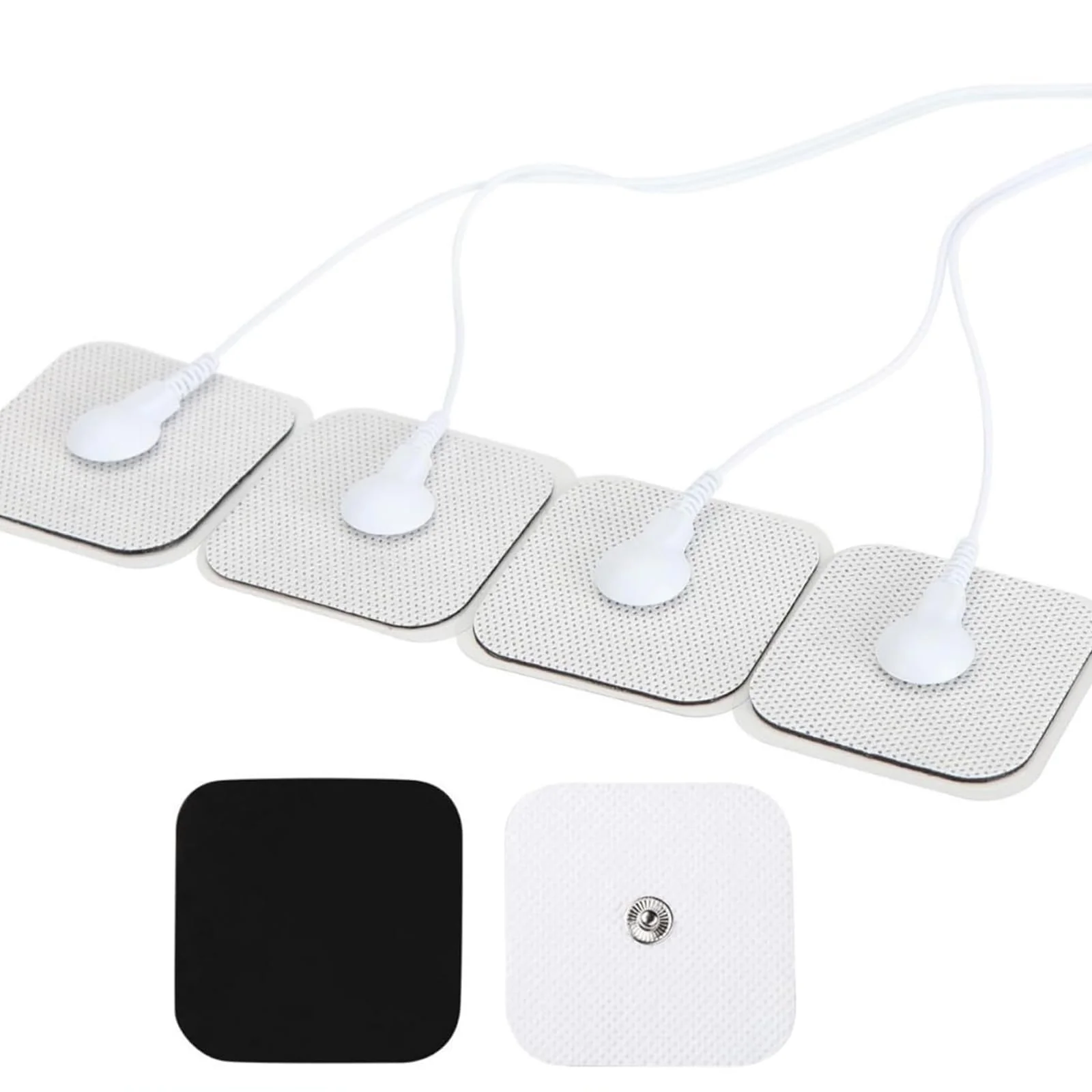 Wjelet Pack of 35 Adhesive Electrodes for Tens Electrode Pads, Electrode Pads 5 x 5 cm, Self-Adhesive and Reusable with 3.5 mm Snap Push Button, Compatible with TENS Devices and EMS Trainers - Image 7