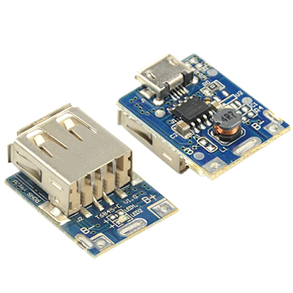 WMYCONGCONG 10 PCS 5V 1A Boost Power Supply Module Lithium Battery Charge Protection Board HT4928S DIY Charger Light Emitting Diodes Display USB and Micro Port - Image 3
