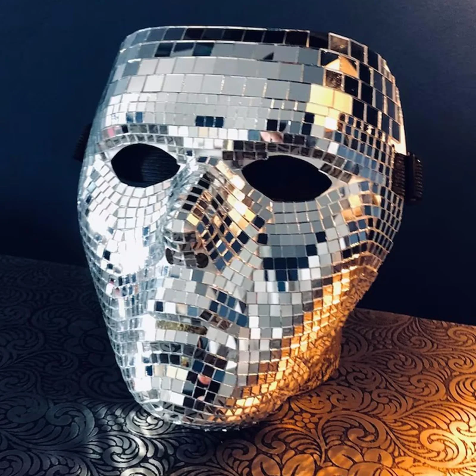 Wnvivi Disco Glitter Mask,6.7x7.8 Inch,Masquerade Mirror Mask for Men and Women,Halloween Face Cover,Party Disco Masks(6.7x7.8inch) - Image 7