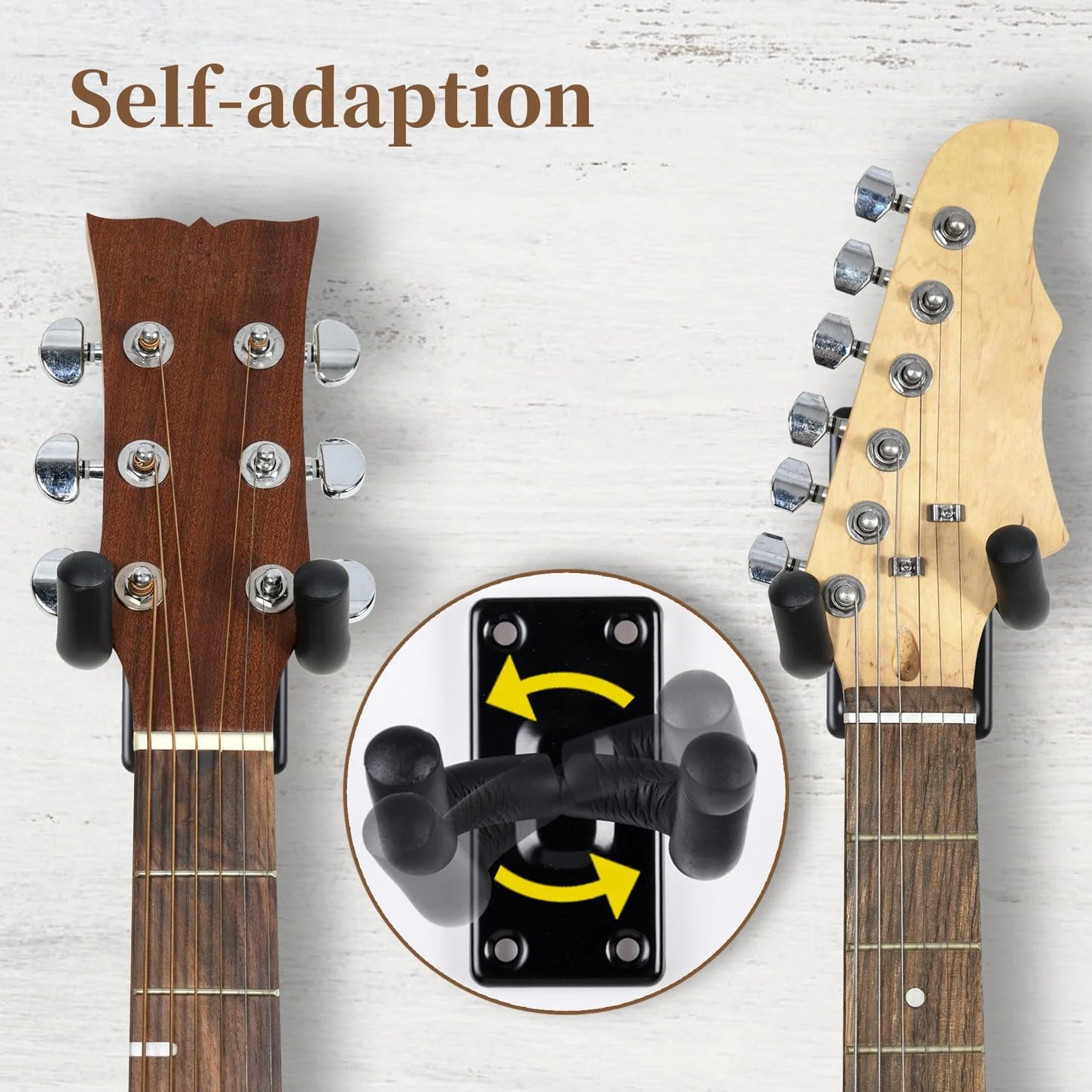WOGOD Guitar Wall Mount Hangers 5 Pack Hanging Guitar Mount for Acoustic Electric Guitar Hanger Wall Mount Stylish Guitar Wall Mount - Image 2