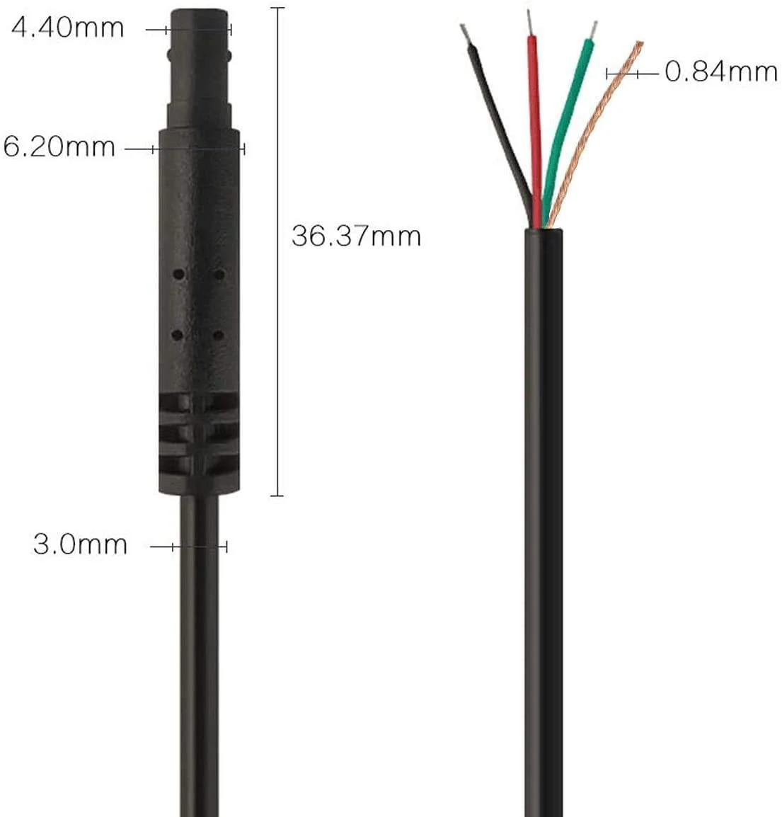 WOLFBOX 50Feet Rear Camera Extension Cord Cable for G840S / G930 / G910 / G840H / G850 / G900 / T10 Plus Mirror Dash Cam (4 pin, 2.5mm) - Image 5