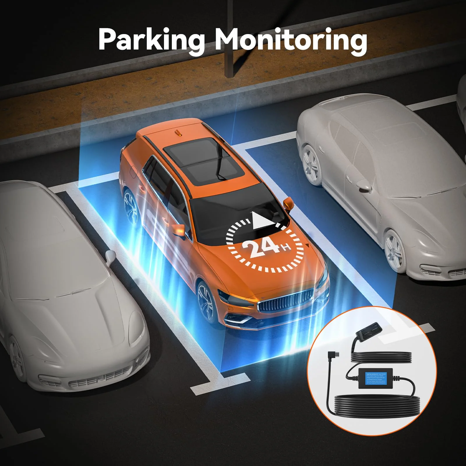 WOLFBOX USB C 4A OBD Hardwire Kit 11.48ft for All WOLFBOX Dash Cams, Converting 12V-24V to 5V, with Battery Drain Protection - Image 4