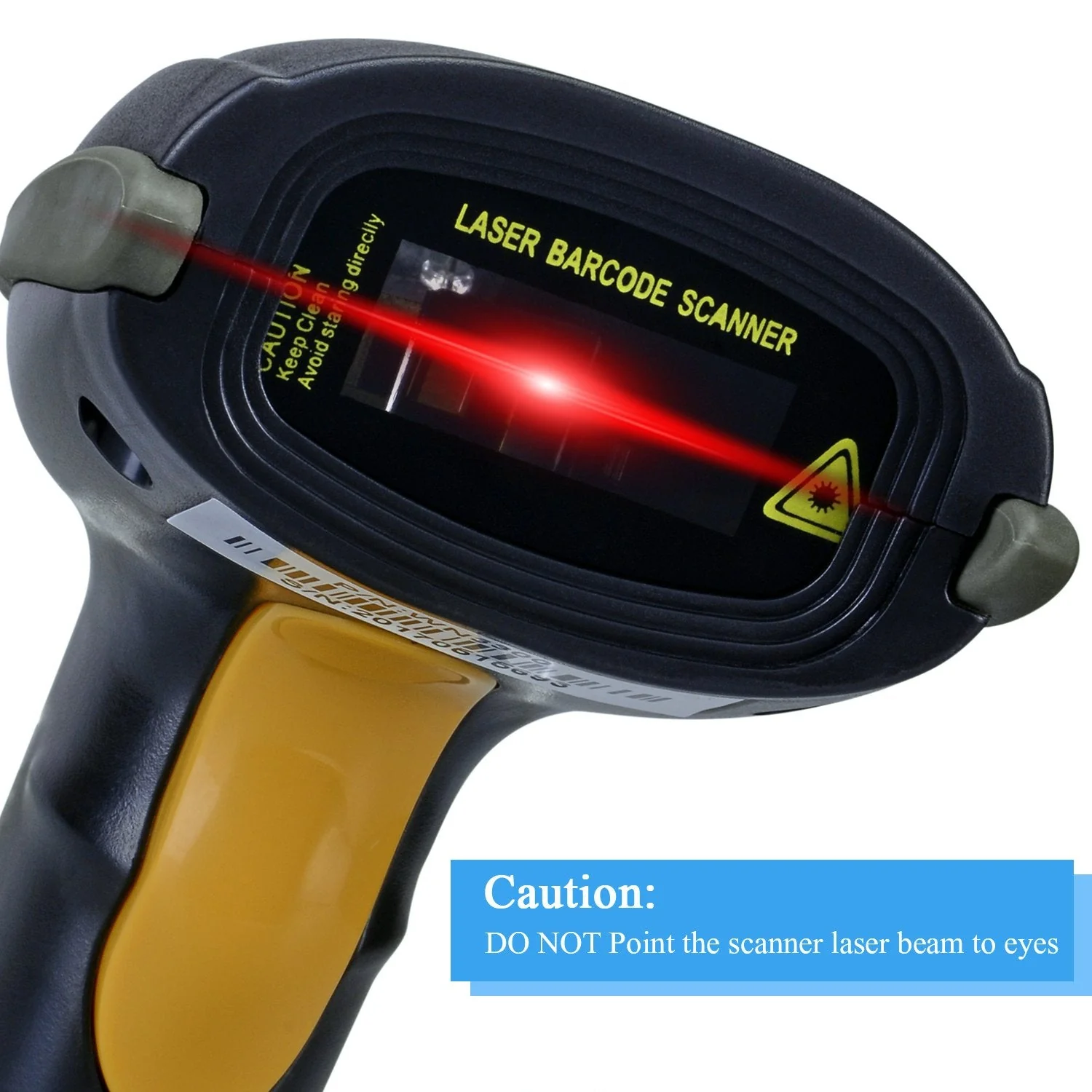 WoneNice USB Laser Barcode Scanner Wired Handheld Bar Code Scanner Reader Black - Image 6