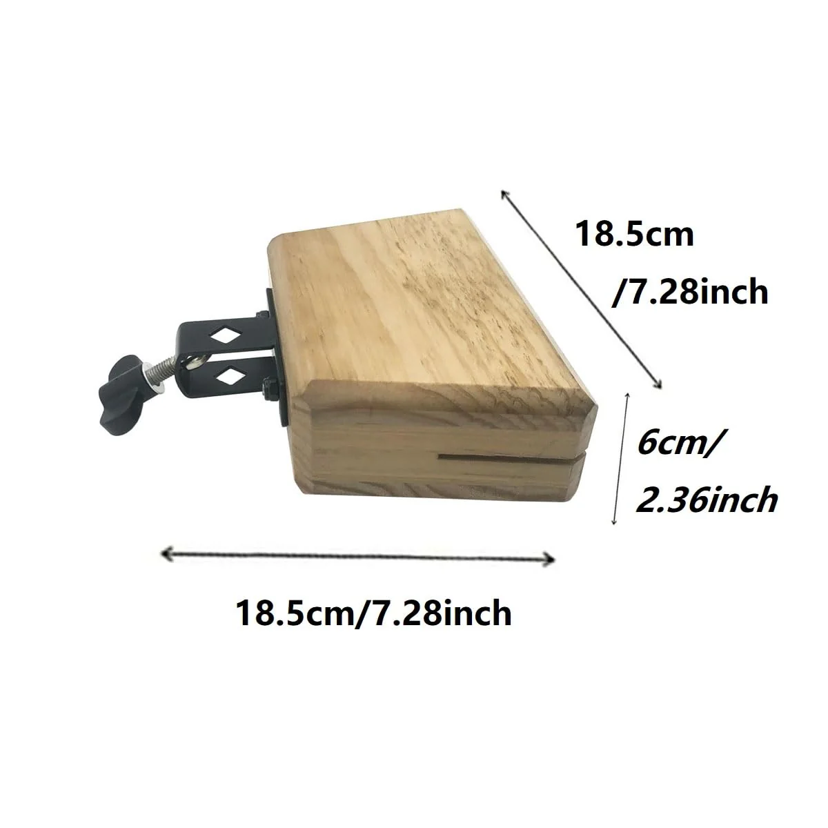 Wood Block 6.9 Inch Wooden Jam Block Mountable Hand Percussion Drum Block Instrument for 3/8" Post Mount Drum Set Cymbal Stand Accessories - Image 5