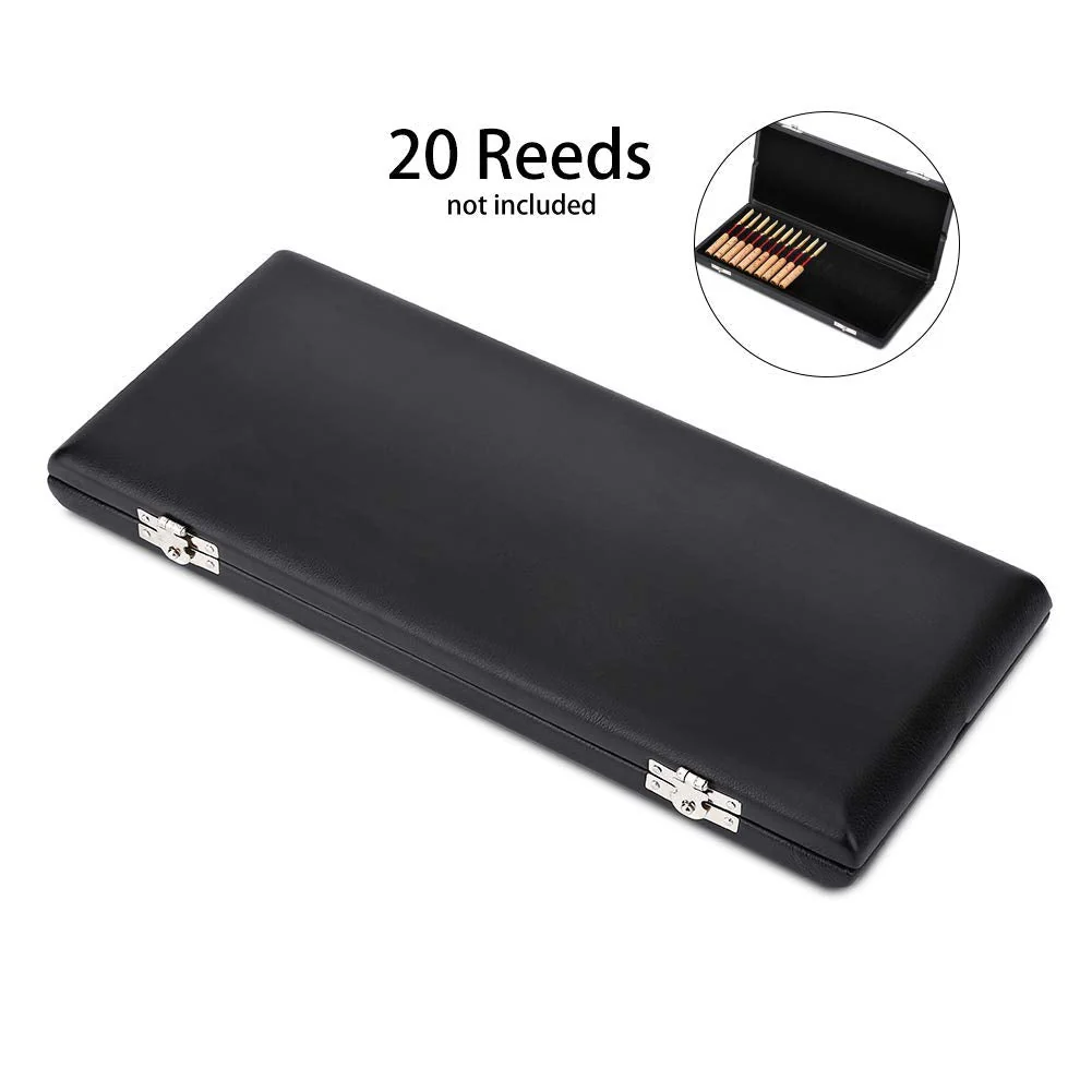 Wood + PU leather cover case holder storage box for 10/12 / 20pcs oboe reeds (Pack of 20) Pack of 20 - Image 8