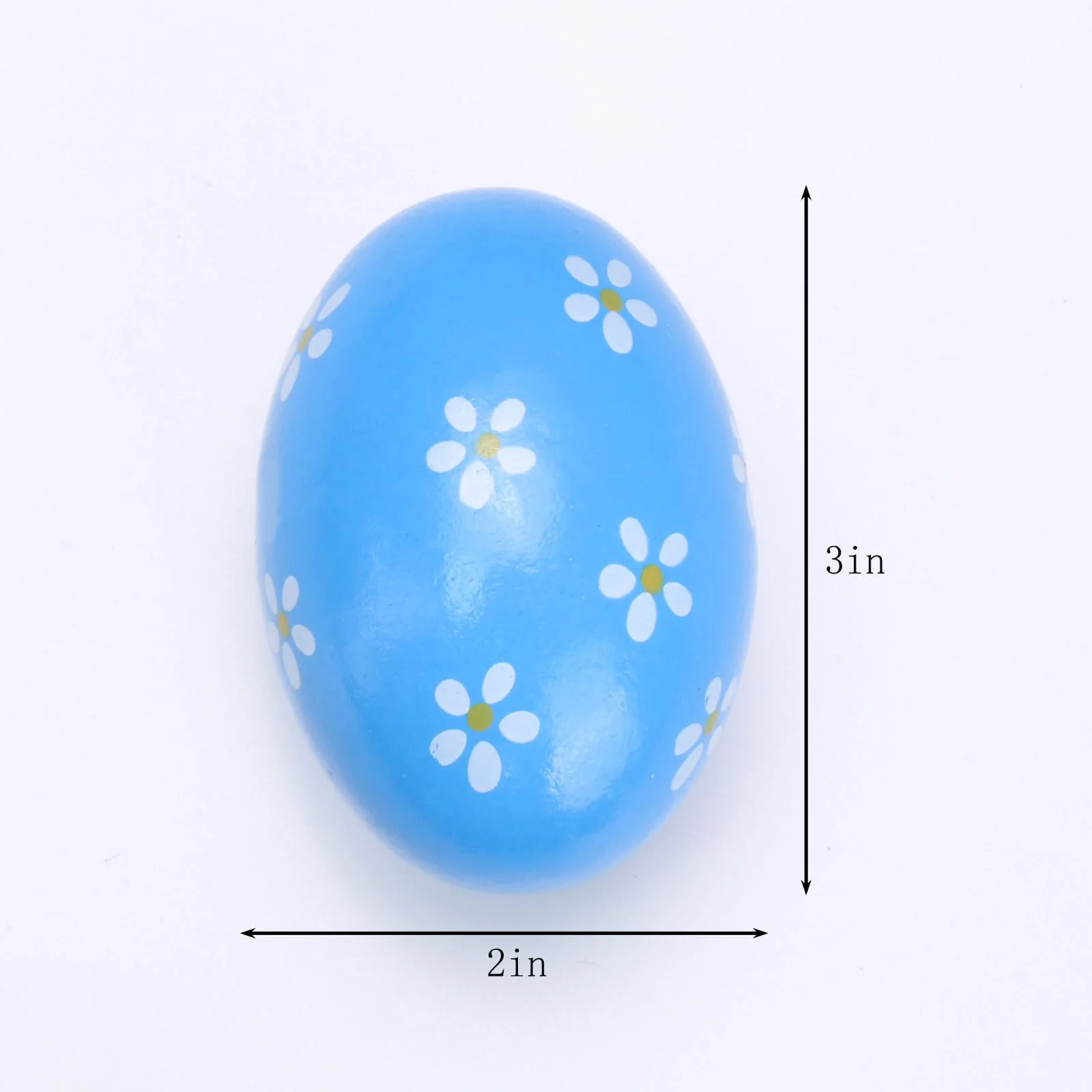 Wooden Colorful egg shaker for children's Hand Percussion Shakers instruments pieces random patterns Easter Halloween props (Multicolour 18 PCS) Multicolour 18 Pcs - Image 3
