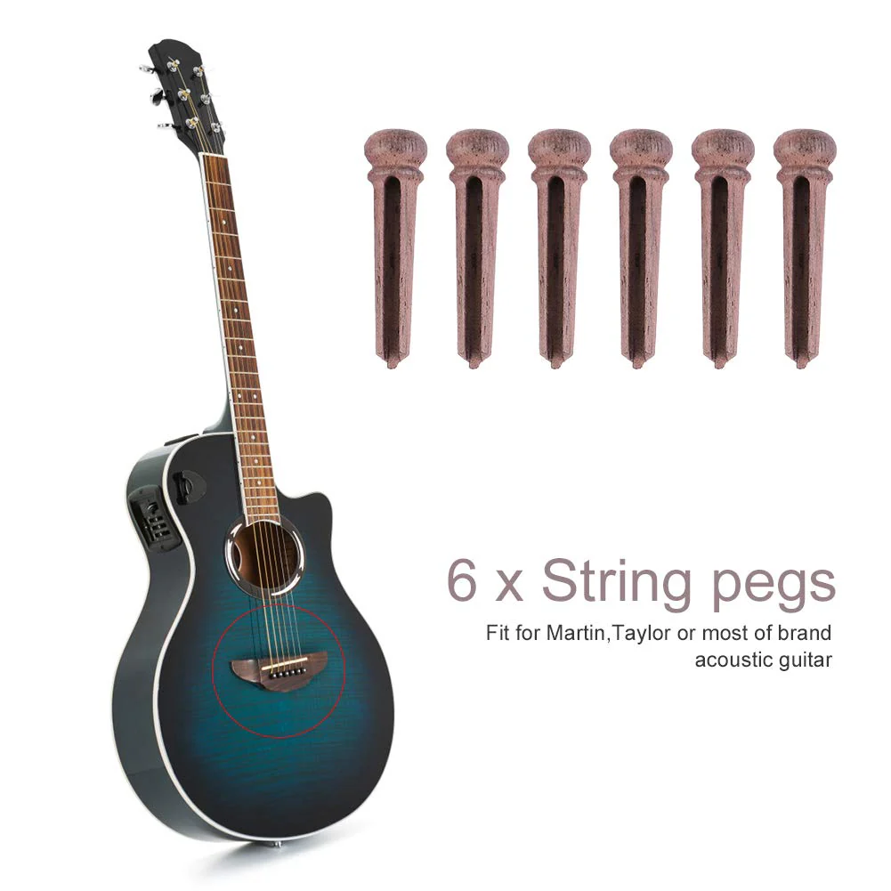 Wooden Guitar Parts, 135 Rosewood Guitar String Pins for Martin,Taylor or most of Brand Acoustic Guitar - Image 6