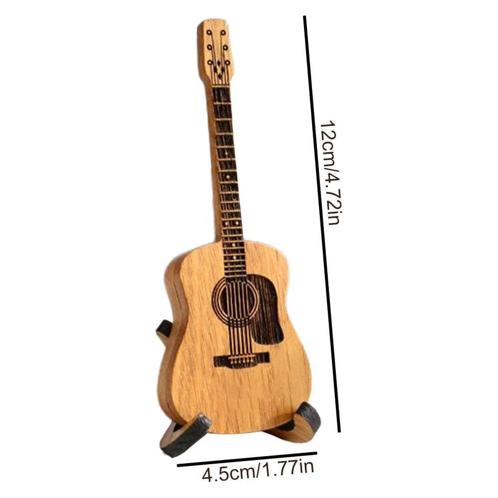 Wooden Guitar Pick Box with Stand,3PCS Unique Guitar Picks,Guitar Pick Holder Box,Musician Engraved Wooden Plectrum Case,Acoustic Guitar Box for Electric Bass Guitar Ukulele Lover - Image 7
