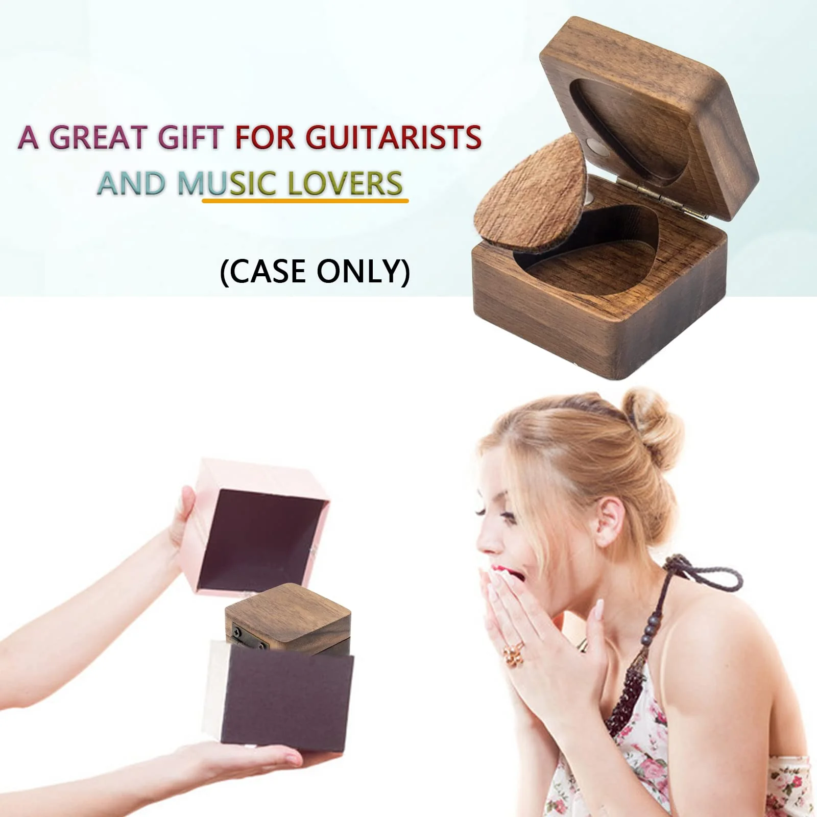Wooden Guitar Pick Case, Personalized Guitar Pick Holder, Guitar Picks Case for for Musicians, Guitarists & Music Lovers - Image 3