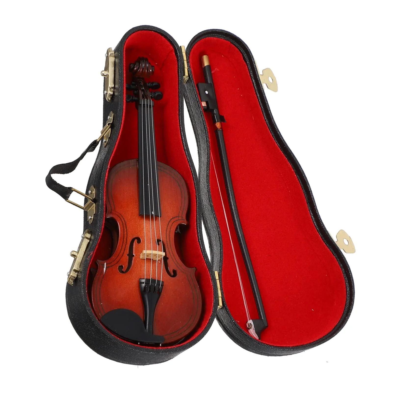 Wooden Miniature Double Bass with Stand Bow and Case Mini Contrabass Mini Musical Instrument Collectible Home Decoration 14X5X1.5CM - Image 4