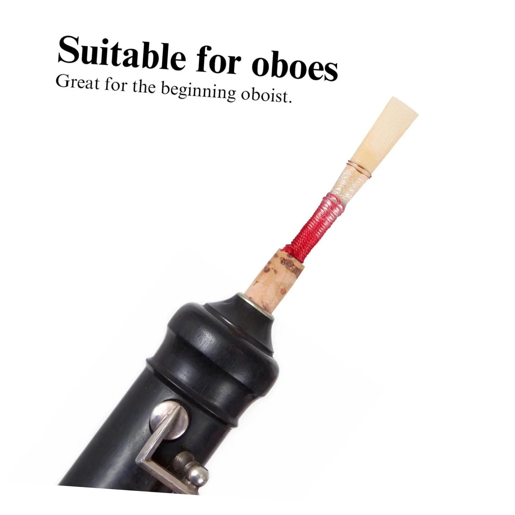Wooden Oboe 2pcs Oboe Reeds Medium- Strength Hand- Scraped Double Bundle for Beginners& Intermediate- Handcrafted Accessories Oboe Cork - Image 4
