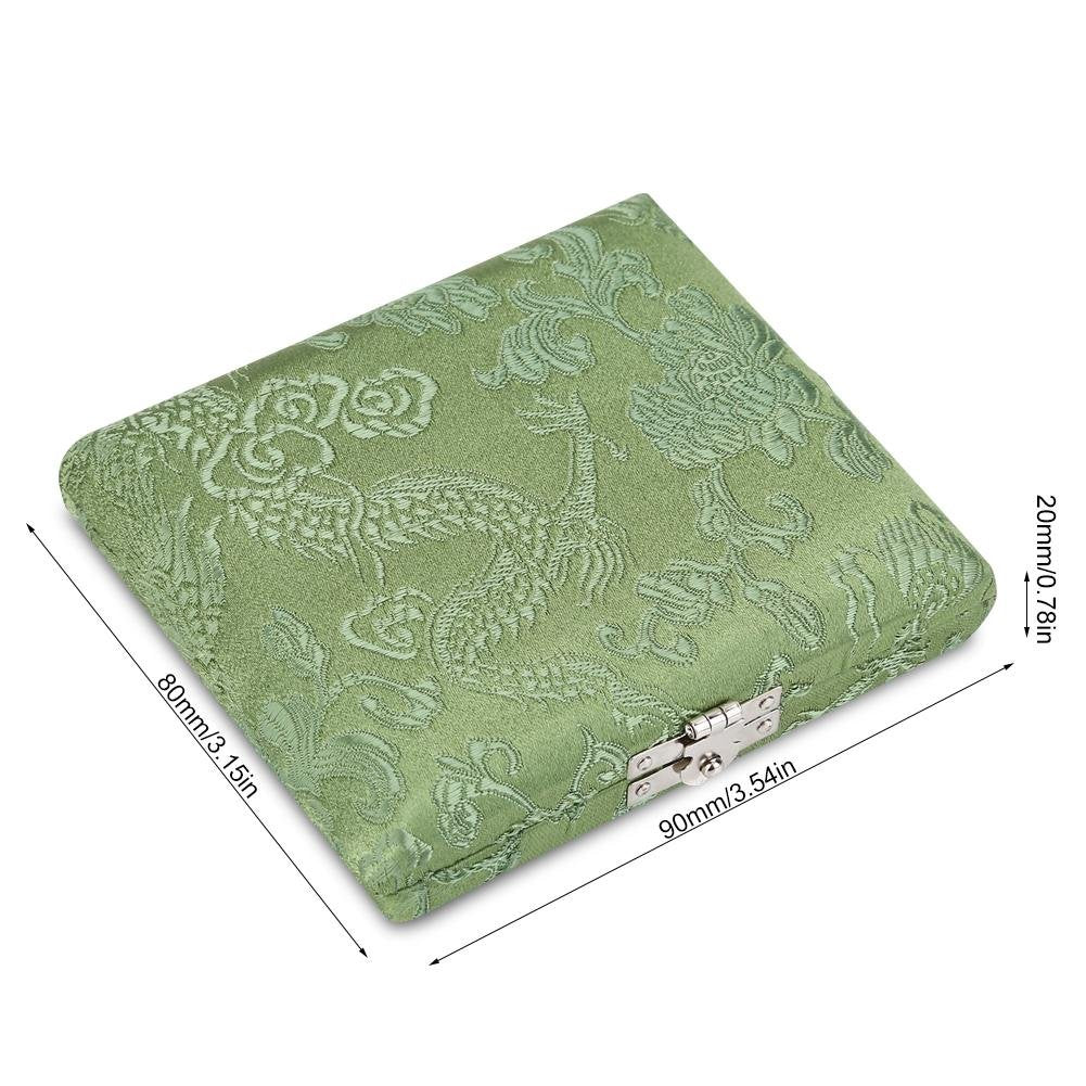 Wooden Oboe Case Holder Box for 6pcs Oboe Reeds Silk Cloth Cover Case Holder Storage(Green) - Image 4