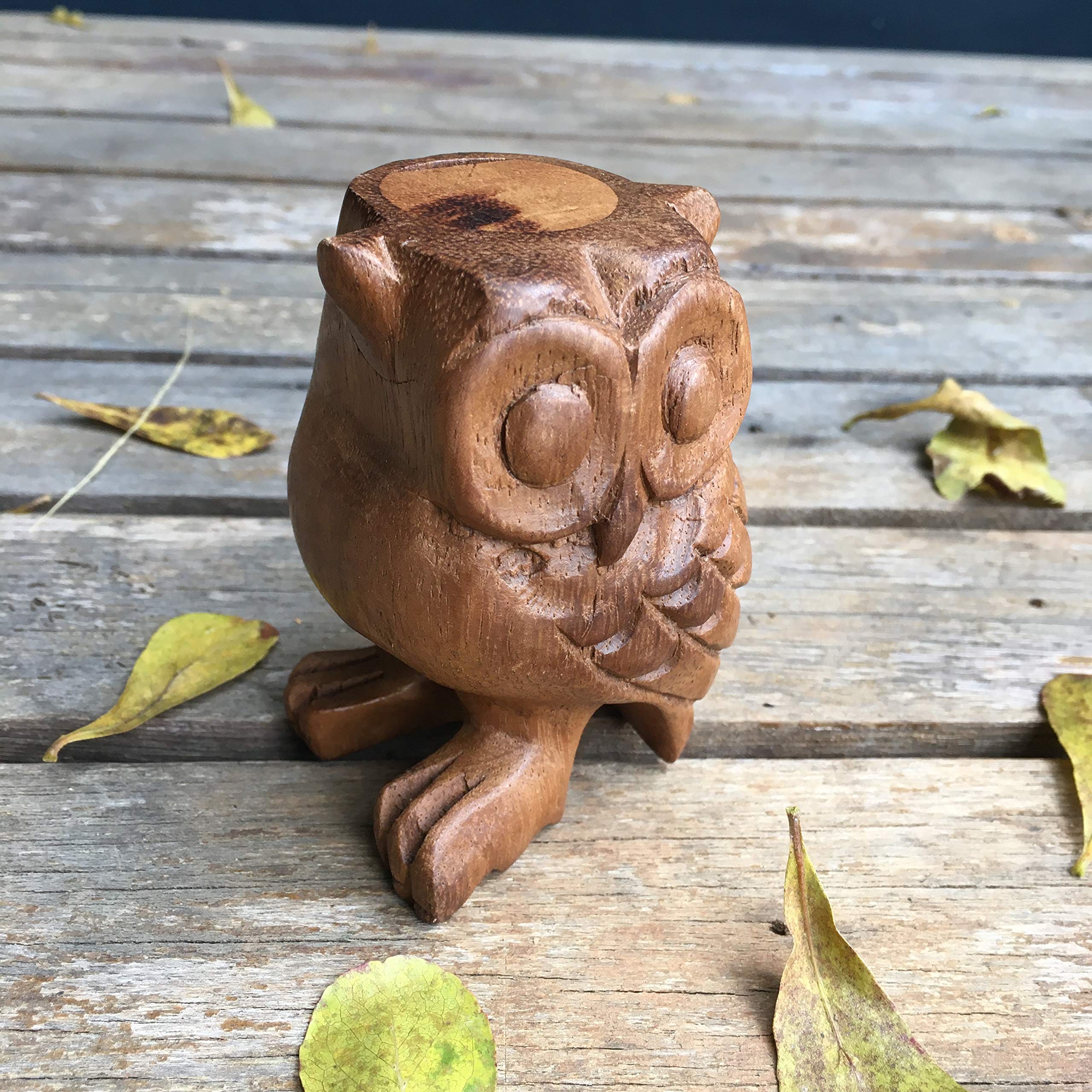 Wooden Percussion Frog, Cricket and Owl Set 3 Musical Instrument Products From Thailand Home Office Decoration Nice Gift (Small) Small - Image 8