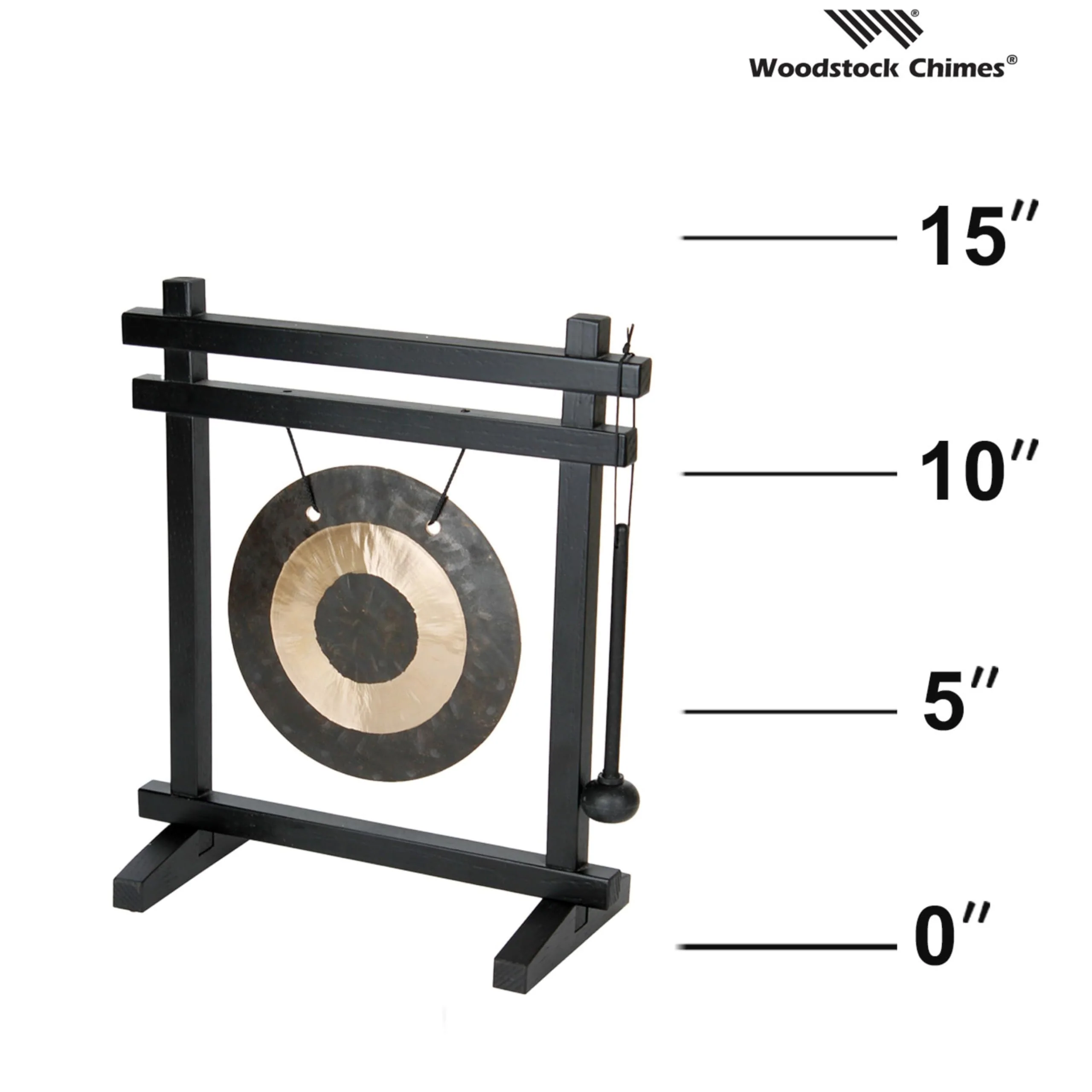Woodstock Wind Chimes Desk Gong, Brass Hand-Hammered Bronze, Medium 12 - Inch Tall, for Meditation, Yoga, Classrooms, Offices, Great for Awareness, Relaxation Black/Bronze - Image 7