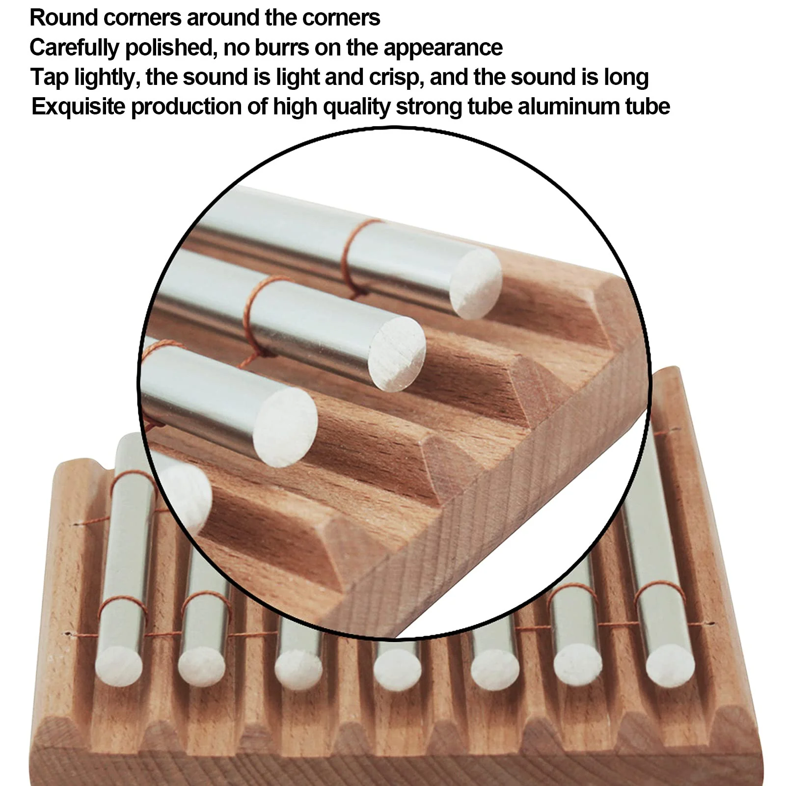 Woodstock Wind Chimes Energy Chime 7 Tone Hand Chimes Percussion Instrument with Mallet Stress Relief Yoga Meditation Classroom Management Meditation Gifts - Image 4