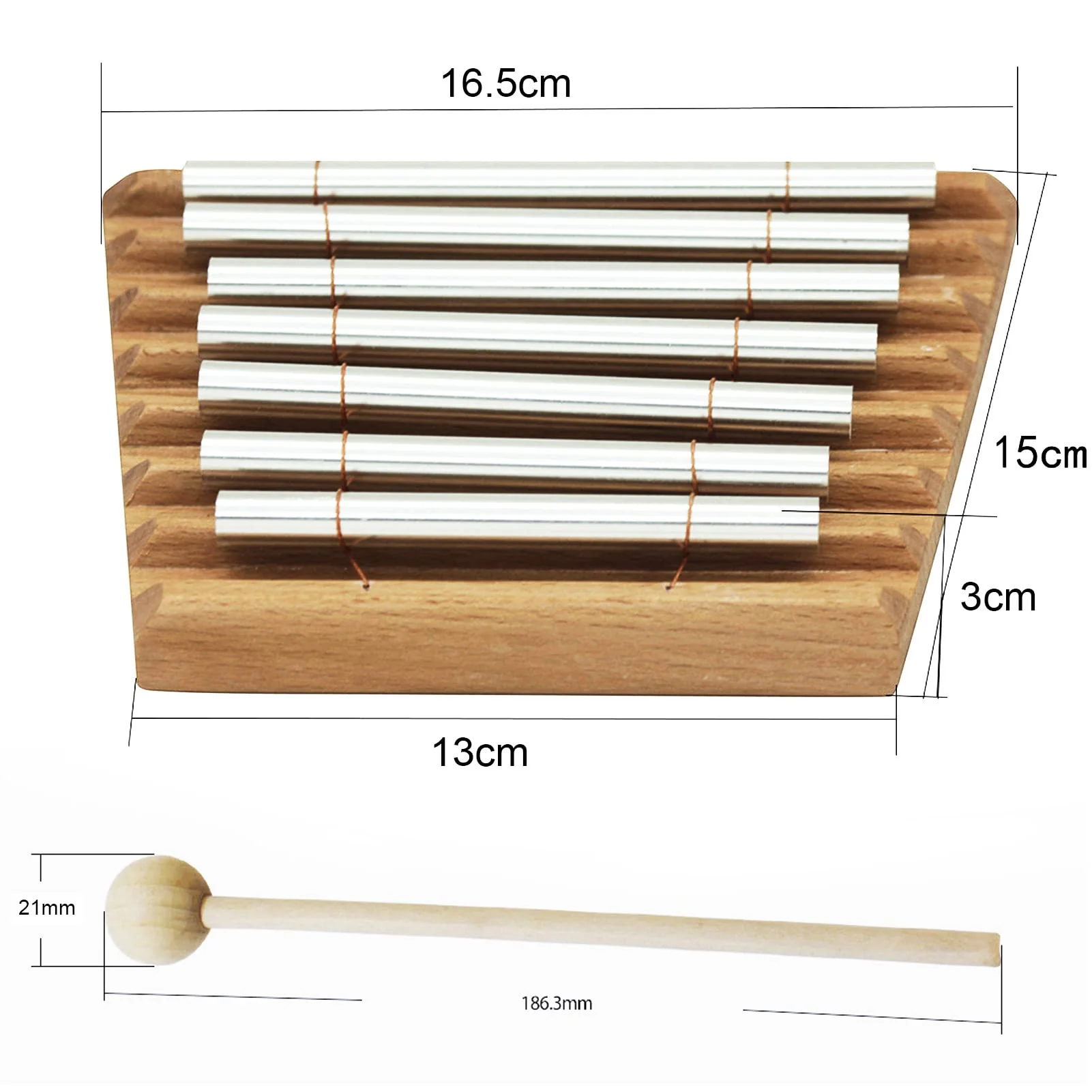 Woodstock Wind Chimes Energy Chime 7 Tone Hand Chimes Percussion Instrument with Mallet Stress Relief Yoga Meditation Classroom Management Meditation Gifts - Image 6