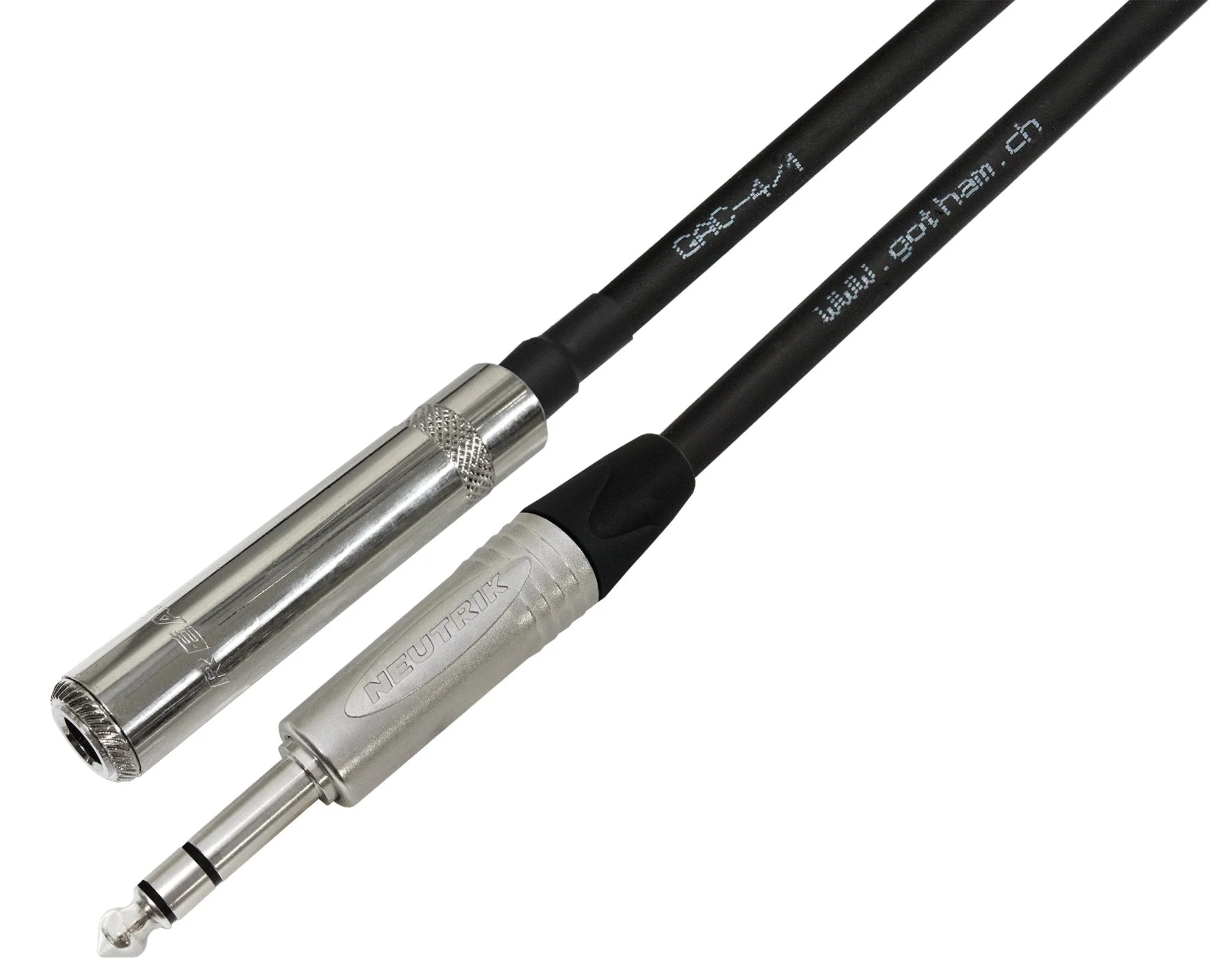WORLDS BEST CABLES 10 Foot - Gotham GAC-4/1 Star-Quad Stereo Headphone Extension Cable & Neutrik TRS Plug to Neutrik-Rean ¼ inch 3-Pole Jack + 3.5 mm Plug to ¼ inch Jack Adapter - Custom Made - Image 5