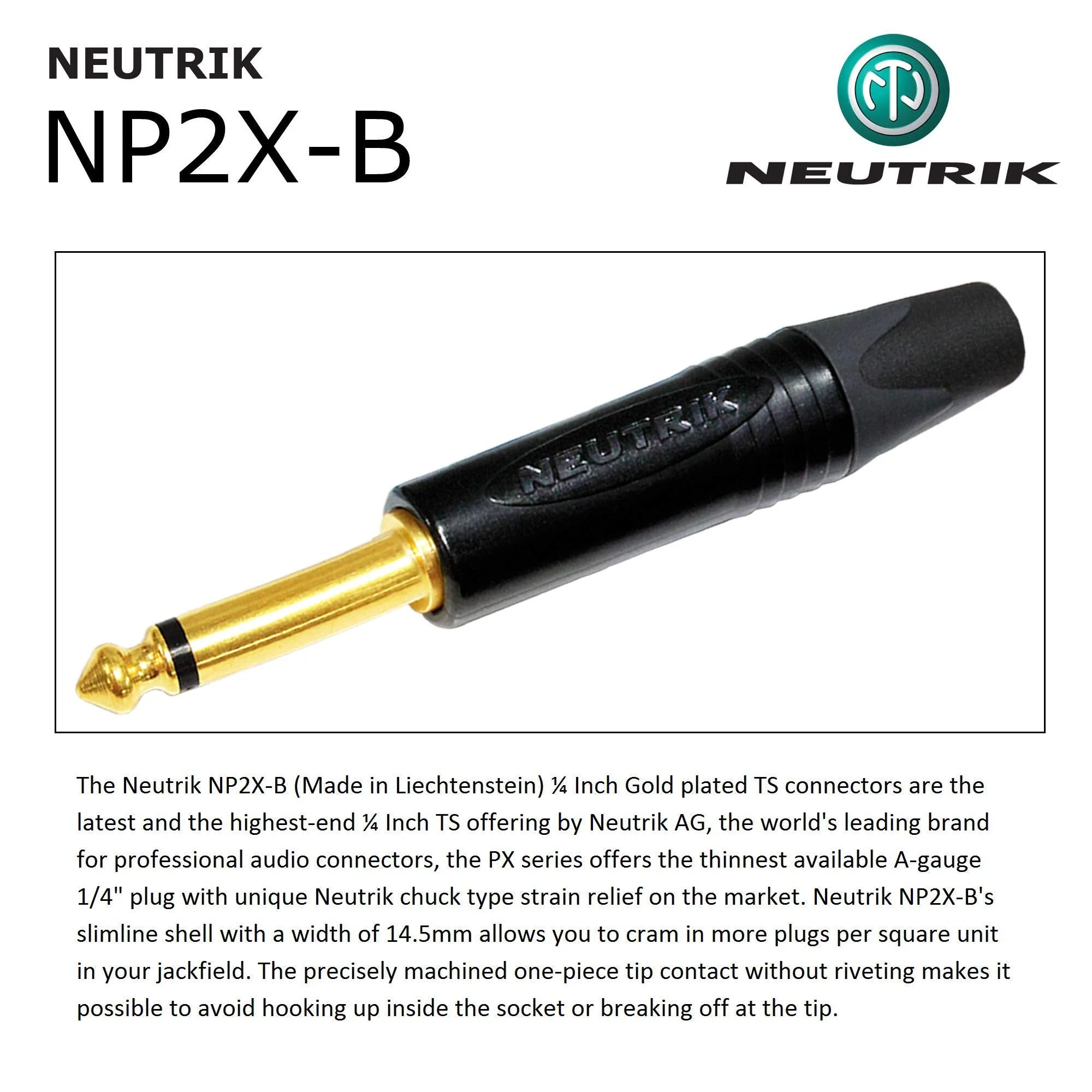 WORLDS BEST CABLES 15 Foot - Gotham GAC-1 Ultra Pro - Premium Low-Cap (21 pf/F) Guitar Bass Instrument Cable – w/Neutrik Gold Straight to Straight ¼ inch (6.35mm) TS Connectors - Custom Made - Image 6