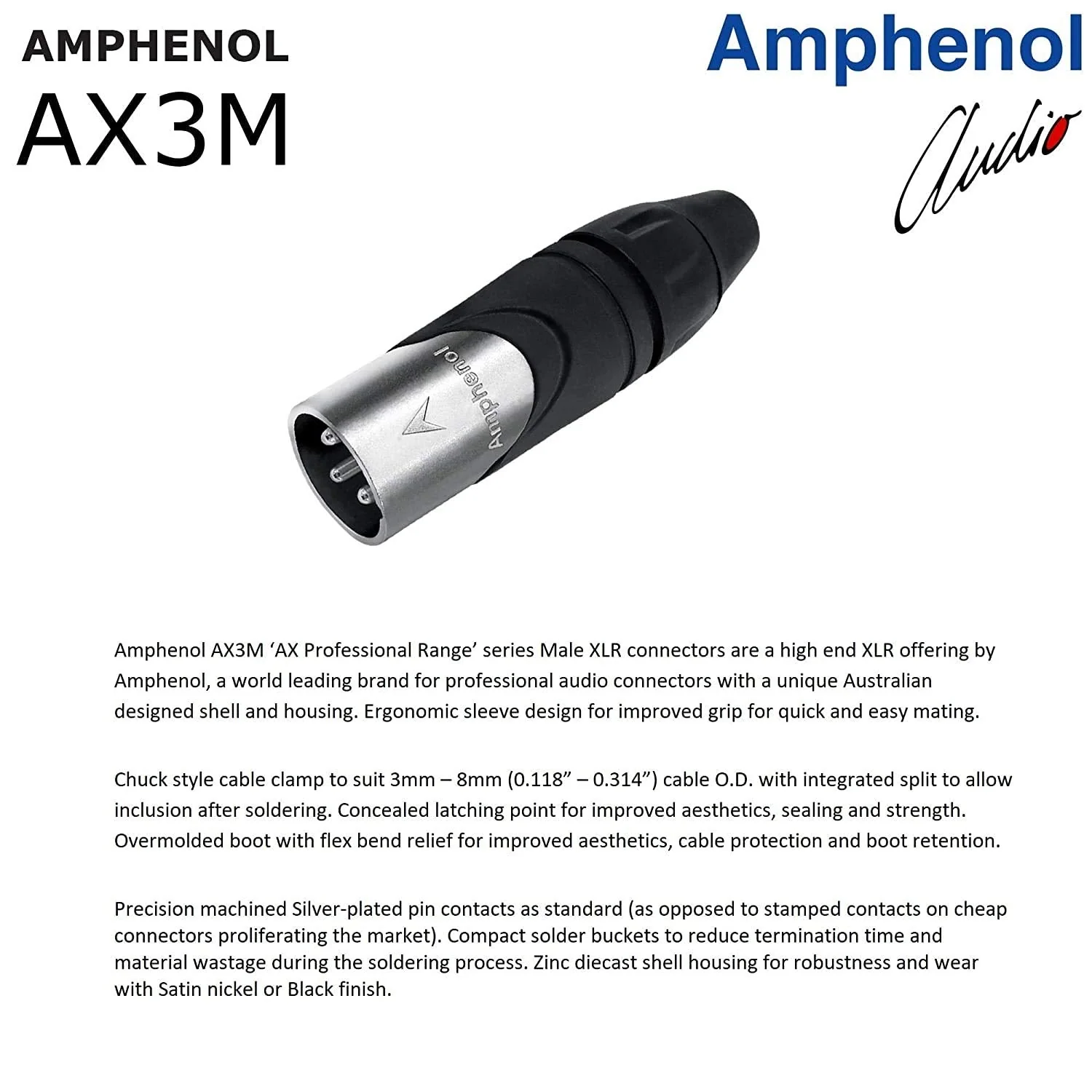 WORLDS BEST CABLES 2 Units - 4 Foot - Gotham GAC-4/1 (Black) - Star Quad, Dual Shielded Balanced Male to Female Microphone Cables with Amphenol AX3M & AX3F Silver XLR Connectors - Custom Made - Image 6