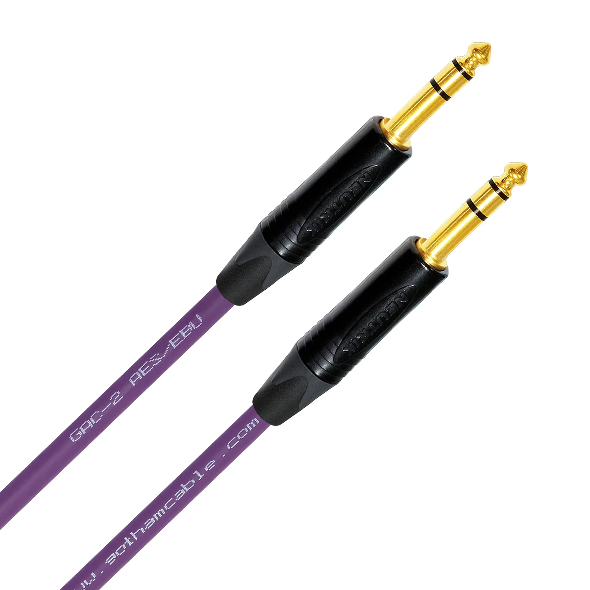 WORLDS BEST CABLES 25 Foot - Gotham GAC-2 AES/EBU (Purple) – Low-Loss, 2xCore 2xShielded Balanced Digital & Analog Audio Cable w/Neutrik NP3X-B ¼ Inch (6.35mm) TRS Plugs - Custom Made - Image 5