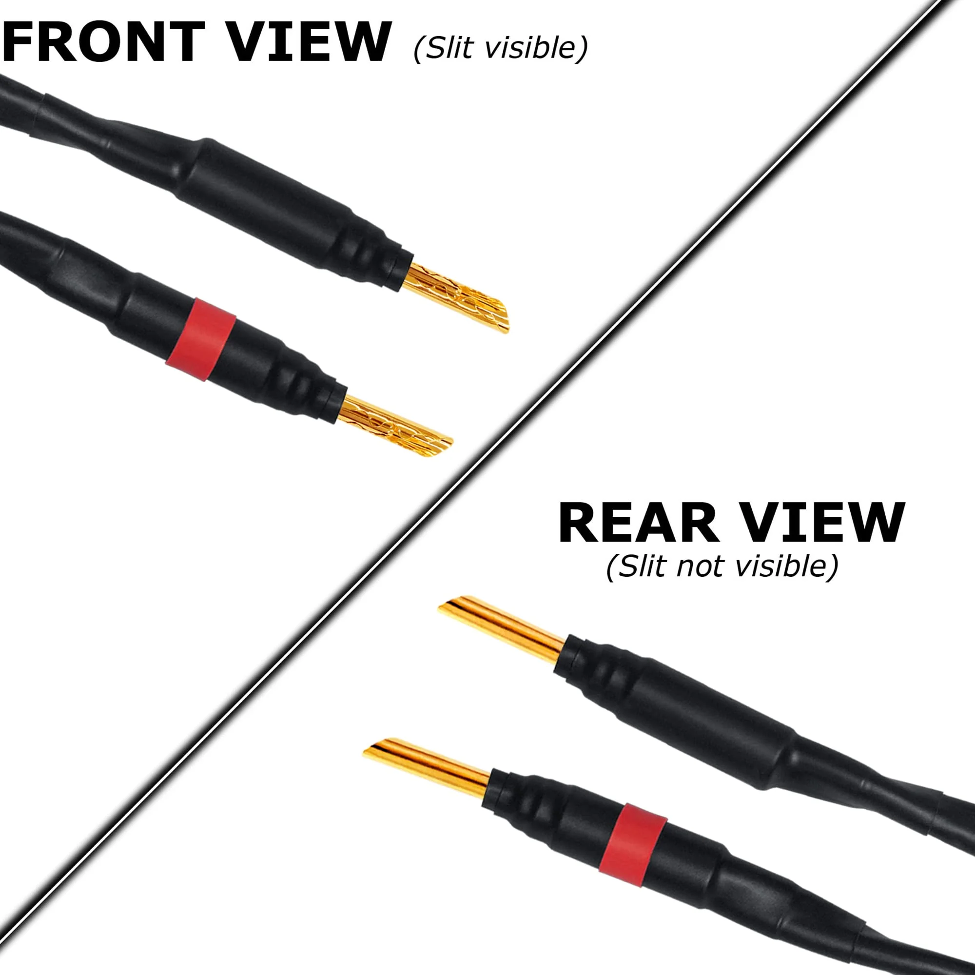 WORLDS BEST CABLES 4 Foot - Canare 4S11 – Audiophile Grade - HiFi Star-Quad Speaker Cable Pair with Eminence Gold Banana Connectors - Image 4