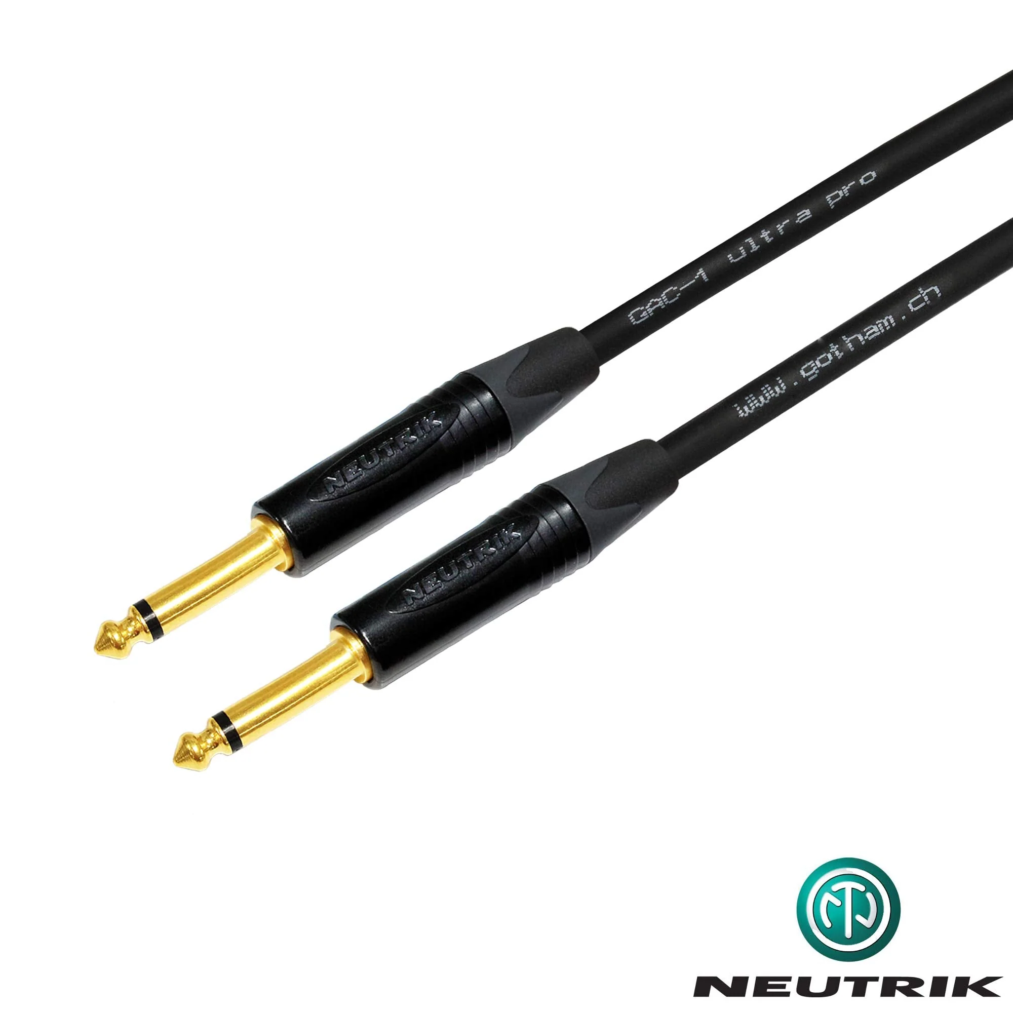 WORLDS BEST CABLES 40 Foot - Gotham GAC-1 Ultra Pro - Premium Low-Cap (21 pf/F) Guitar Bass Instrument Cable – w/Neutrik Gold Straight to Straight ¼ inch (6.35mm) TS Connectors - Custom Made - Image 5