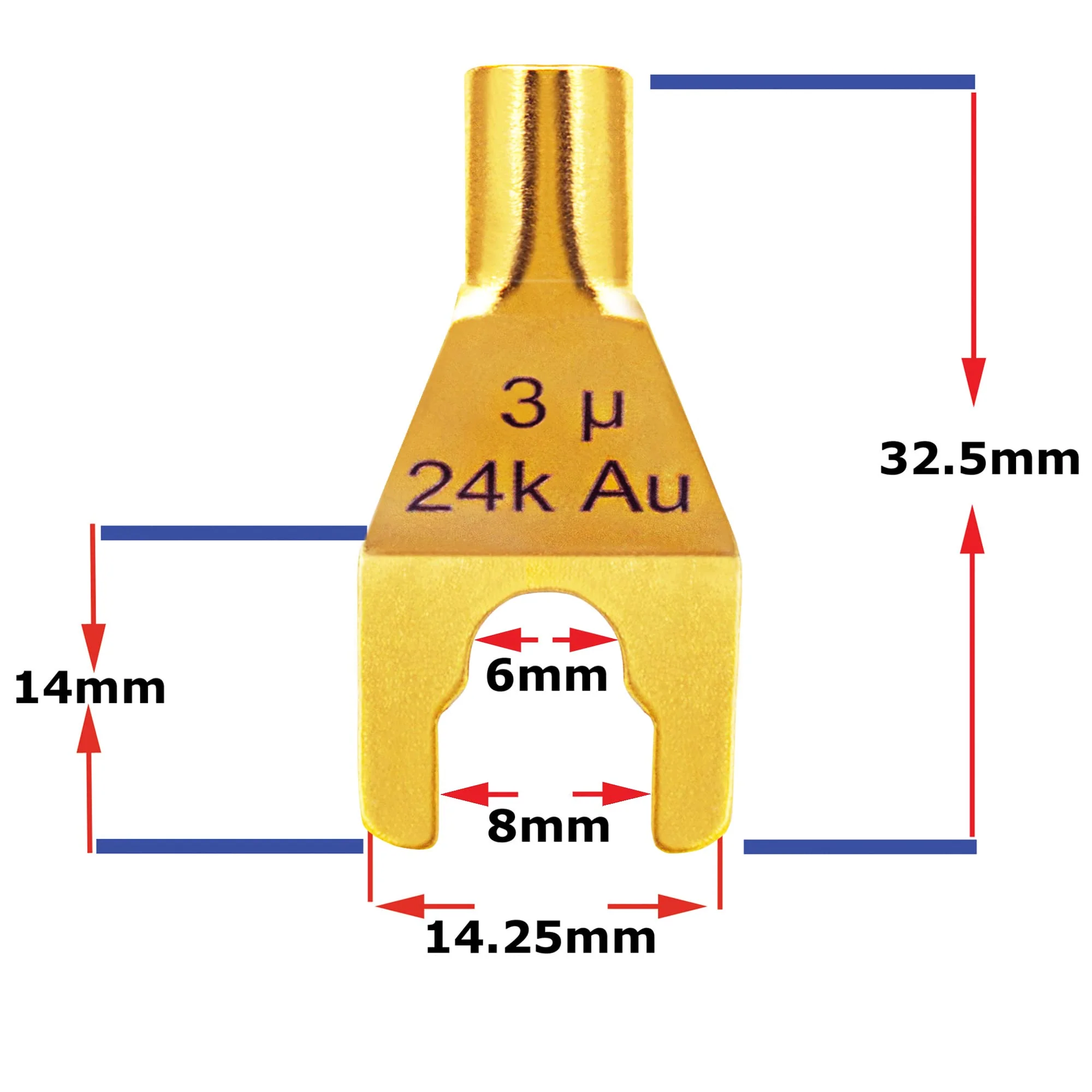 WORLDS BEST CABLES 6 Foot - Canare 4S11 – Audiophile Grade - HiFi Star-Quad Speaker Cable Pair with Eminence Gold Banana & Spade Connectors - Image 6