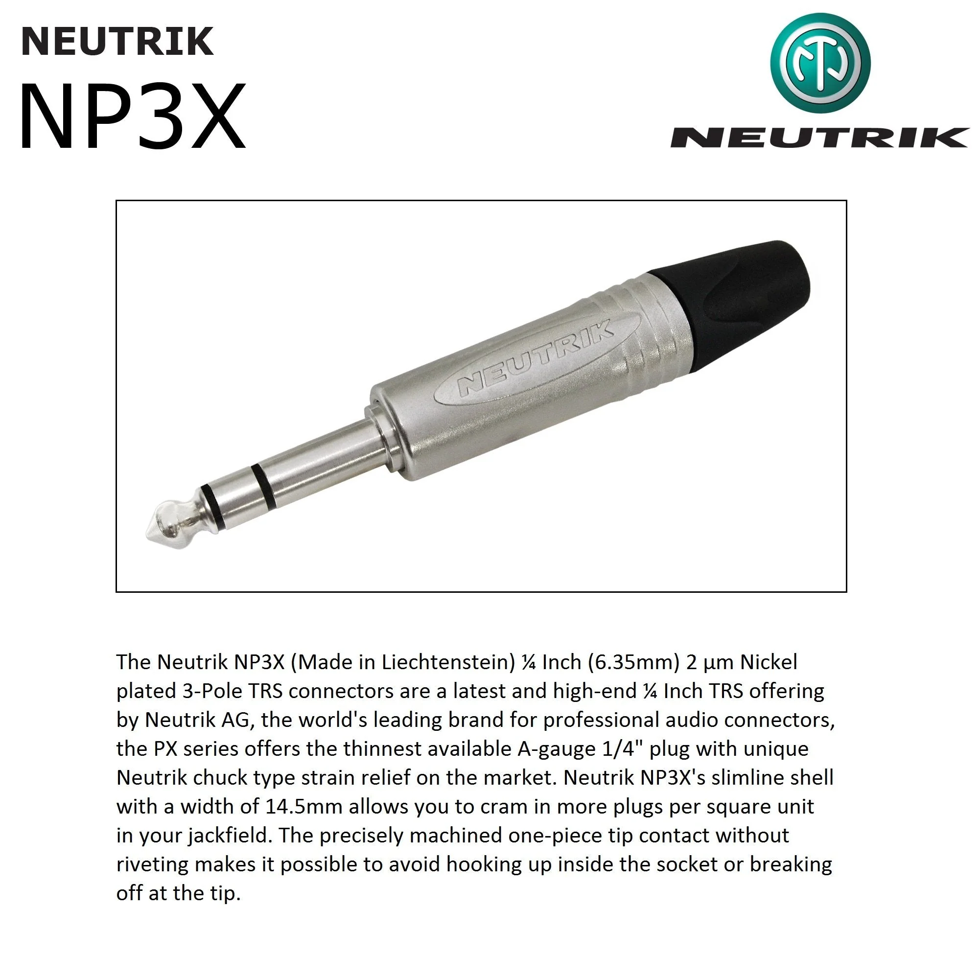 WORLDS BEST CABLES 6 Foot - Gotham GAC-4/1 Star-Quad Stereo Headphone Extension Cable & Neutrik TRS Plug to Neutrik-Rean ¼ inch 3-Pole Jack + 3.5 mm Plug to ¼ inch Jack Adapter - Custom Made - Image 6