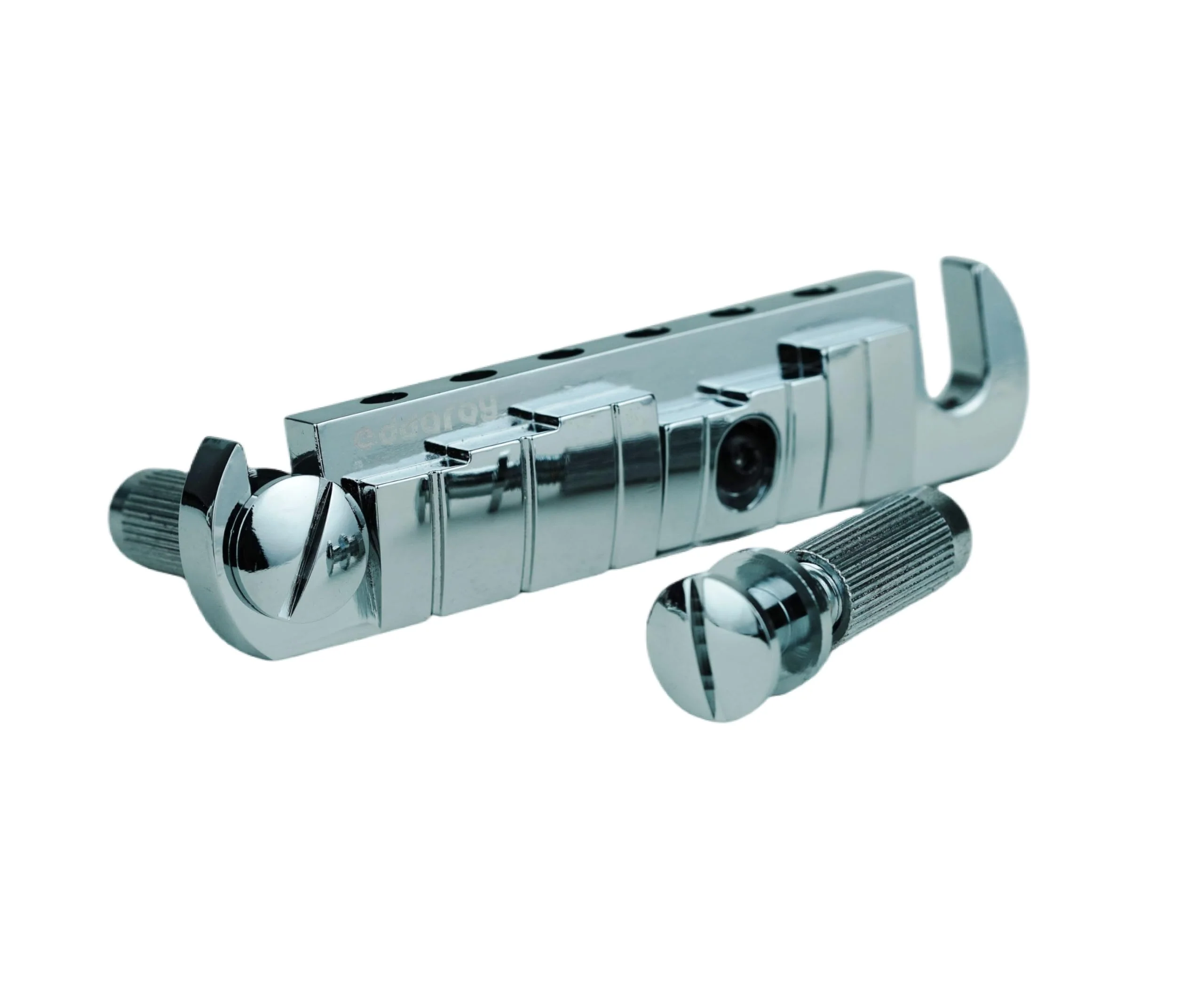 Wraparound Bridge Tailpiece, Adjustable Intonated Aluminium Alloy Stoptail Bridge with Studs and Zinc Saddle for Les Paul LP EPI SG Style Electric Guitar Replacement Chrome - Image 2
