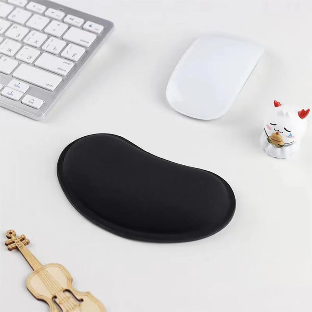 Wrist Rest for Mouse, Ergonomic Memory Foam Wrist Cushion Support Pad, Mouse Wrist Pad with Non-Slip Base for Typing Pain Relief, Office, Home, Gaming, Computer, Black - Image 2