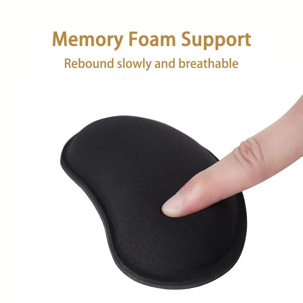 Wrist Rest for Mouse, Ergonomic Memory Foam Wrist Cushion Support Pad, Mouse Wrist Pad with Non-Slip Base for Typing Pain Relief, Office, Home, Gaming, Computer, Black - Image 3
