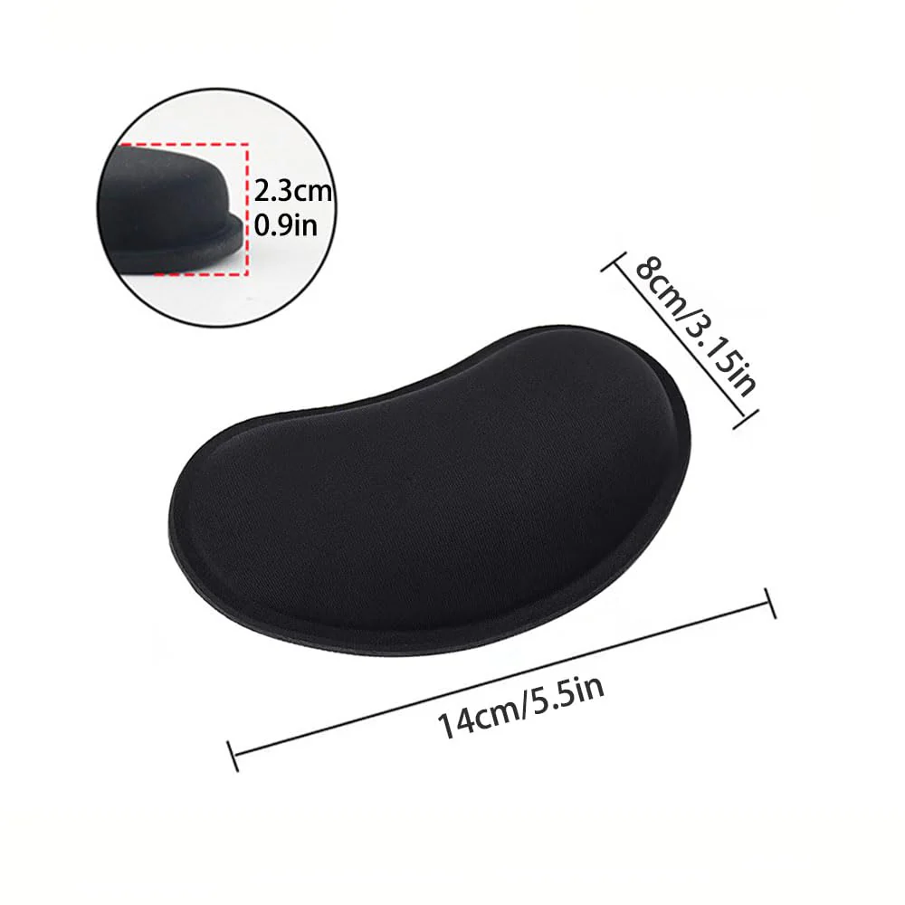 Wrist Rest for Mouse, Ergonomic Memory Foam Wrist Cushion Support Pad, Mouse Wrist Pad with Non-Slip Base for Typing Pain Relief, Office, Home, Gaming, Computer, Black - Image 6