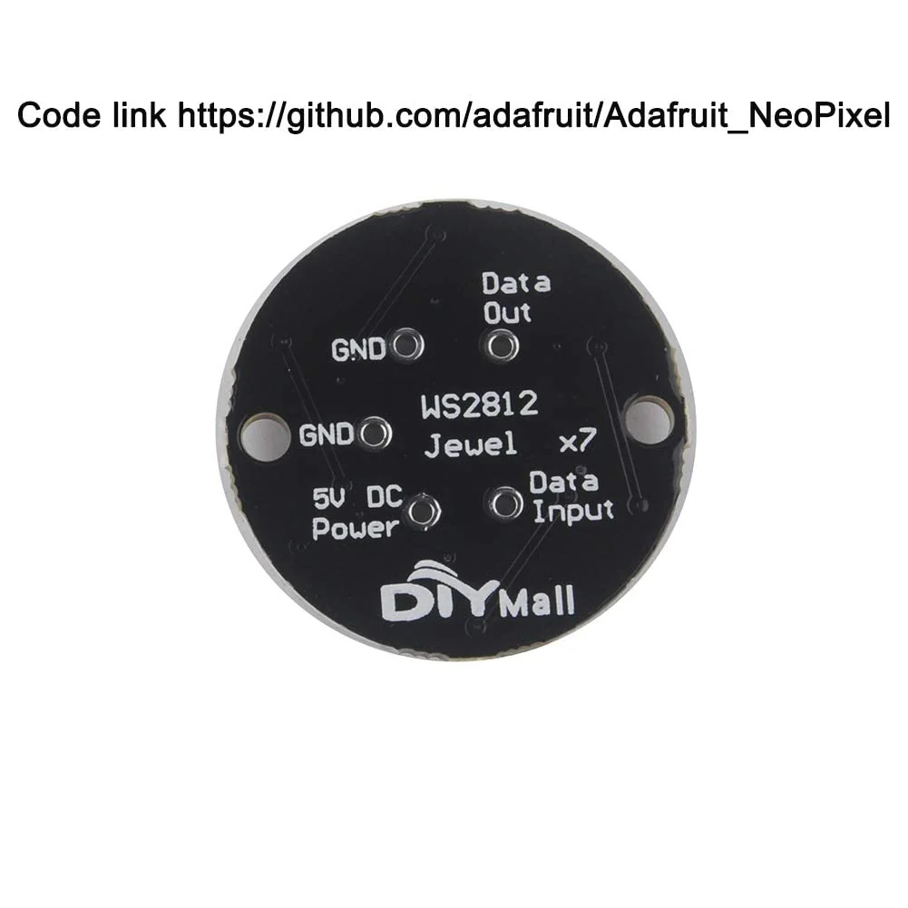 WS2812 RGB LED Ring 7 x 5050 WS2812B 7 Bits with Built-in Drivers for Arduino Raspberry Pi Mirco:bit ESP32 Pack - Image 6
