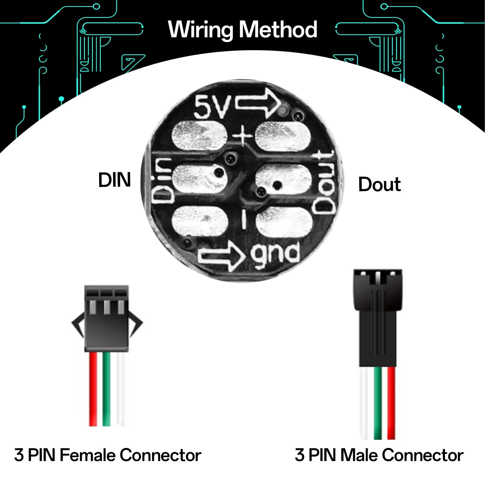WS2812B RGB IC LED Panel, 10 x 10 100 LEDs Matrix 5050 SMD Individually Addressable LED Panel for Raspberry Pi, Arduino, DIY Projects Black 10 ×10 100Pixels - Image 4