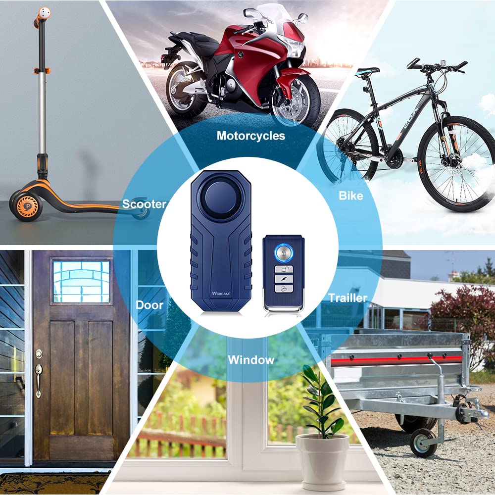 WSDCAM 113dB Bike Alarm Catalytic Converter Alarm Wireless Anti Theft Vibration Motion Sensor Vehicle Security Alarm System Waterproof Motorcycle Alarm Bicycle Alarm with Remote (NO Heat Resistance) - Image 6