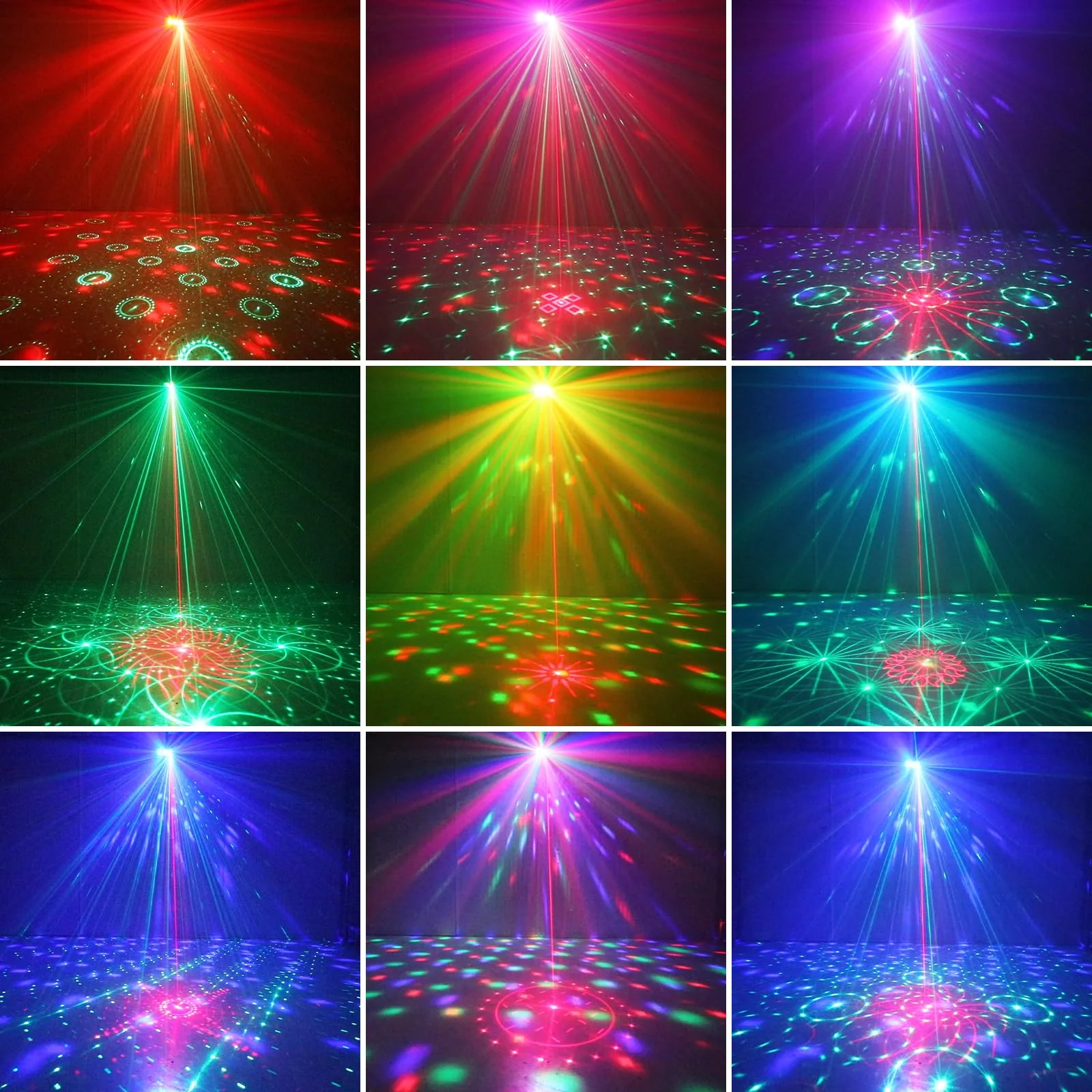 Wuzstar 7 Lens Disco Ball Lights,USB Powered RGBW DJ Strobe Lighting Sound Activated,Laser Party Light Indoor Outdoor for Xmas Club Bar Parties Holiday Christmas Home Decoration - Image 2