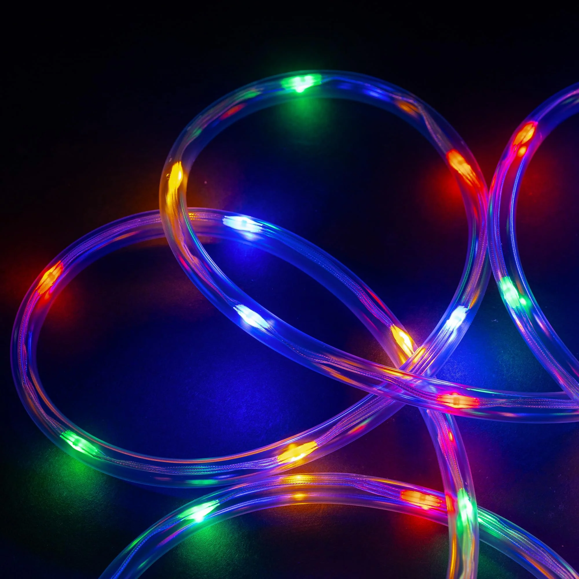 WYZworks 20ft Colorful LED Outside Rope Light - 8 Modes, Waterproof Permanent Outdoor Accent Lighting w/Remote, Flexible Clear Tube, ETL Certified, Exterior Christmas Patio Palm Tree Yard Ambient - Image 2