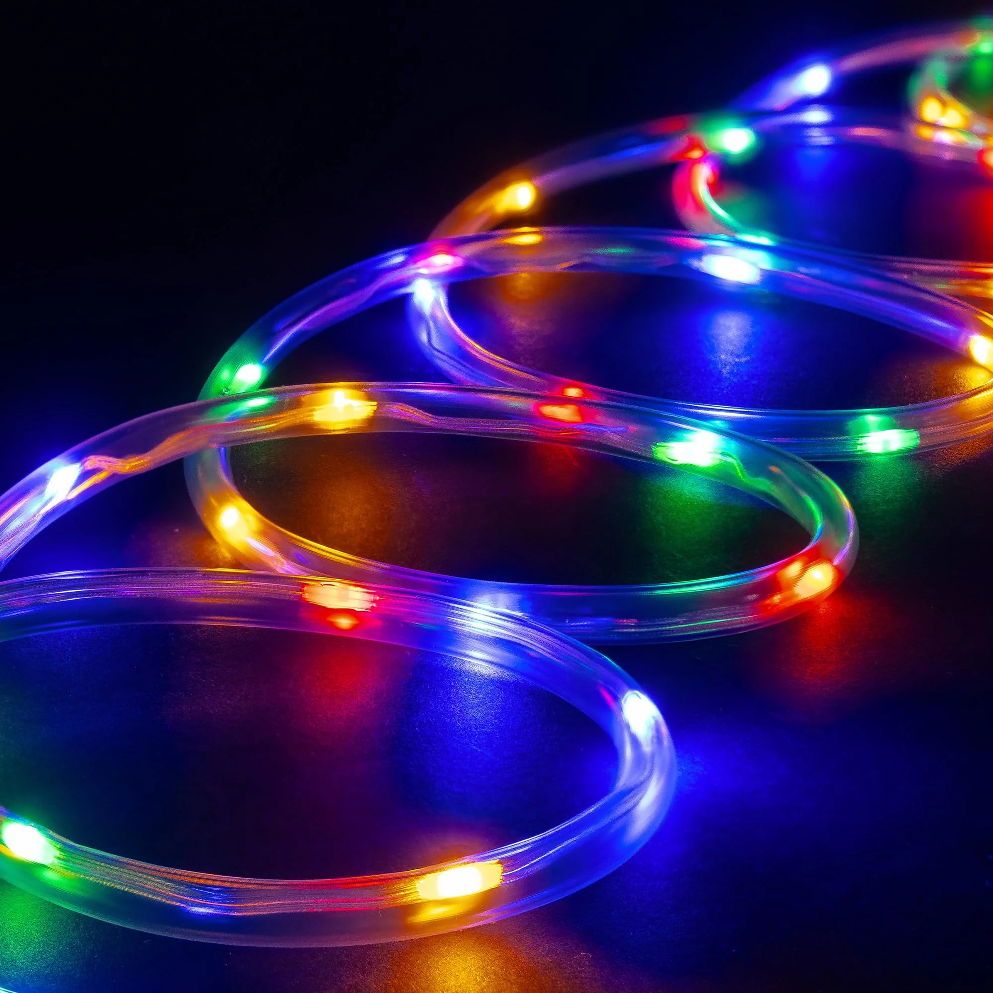 WYZworks 20ft Colorful LED Outside Rope Light - 8 Modes, Waterproof Permanent Outdoor Accent Lighting w/Remote, Flexible Clear Tube, ETL Certified, Exterior Christmas Patio Palm Tree Yard Ambient - Image 5