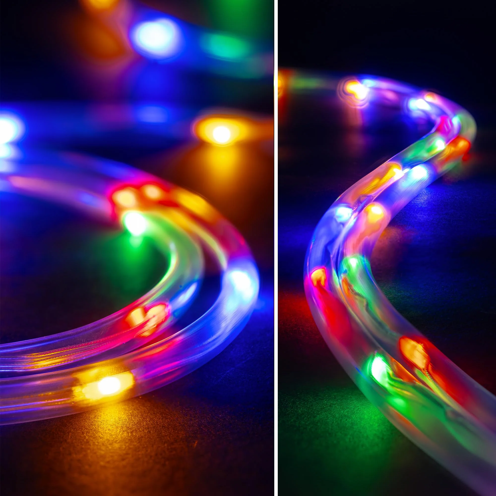 WYZworks 20ft Colorful LED Outside Rope Light - 8 Modes, Waterproof Permanent Outdoor Accent Lighting w/Remote, Flexible Clear Tube, ETL Certified, Exterior Christmas Patio Palm Tree Yard Ambient - Image 7