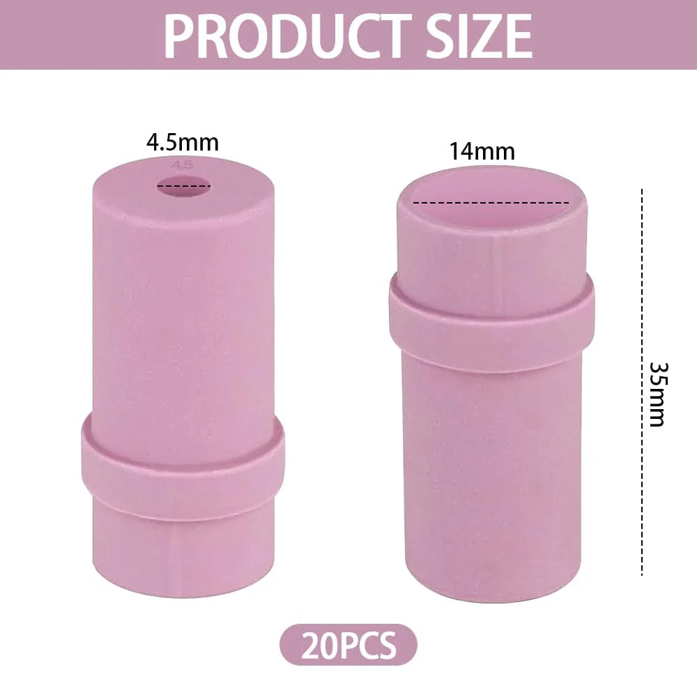 Wzhtuzi Pack of 20 Ceramic Nozzles, 4.5 mm Ceramic Nozzles for Sandblasting Nozzles, Sandblasting Gun, Replacement Nozzles, Air Siphon, Sand Jet Tools, Sandblasting Parts, Ceramic Nozzle - Image 7