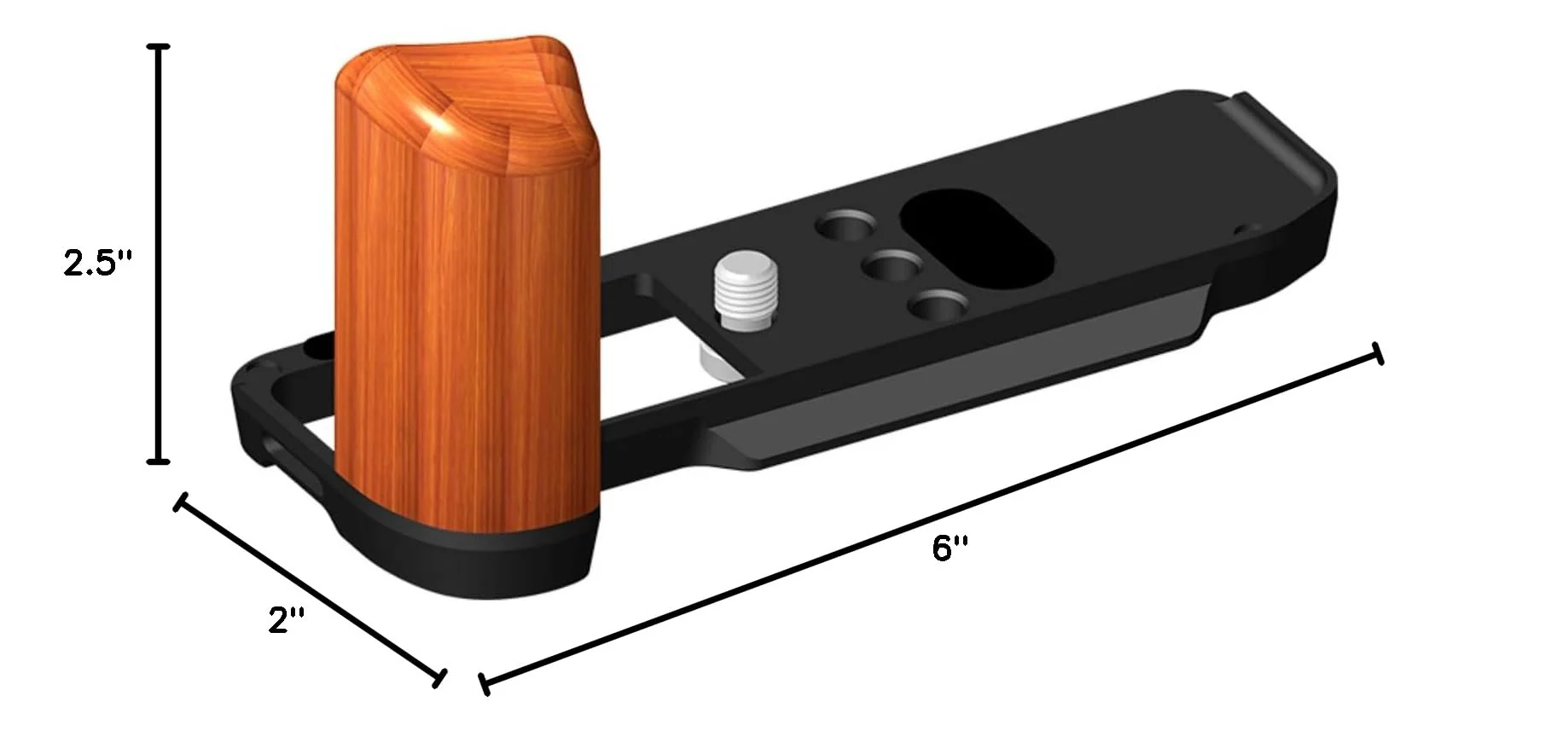 X-M5 L Plate Hand Grip,Wooden X-M5 XM5 L Bracket Handle for FUJIFILM X-M5 Camera,Compatible with ARCA Interface. - Image 6